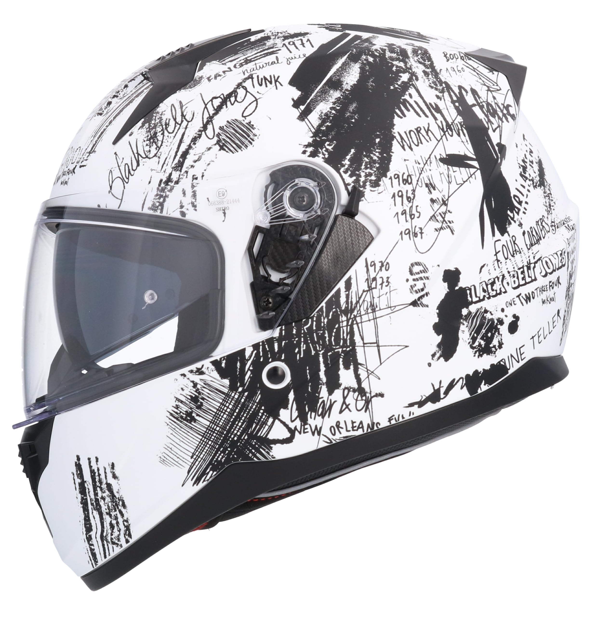 Shiro HEMETS Casco Integral SH-667 FUNCKY Blanco con Gafas Solar (XL)
