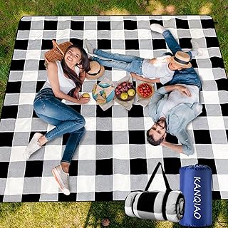Picnic Blanket Waterproof Picnic Blanket 200 x 200 cm Large Picnic Blanket Picnic Mat with 3 Layers Material,Outdoor Picnic Blankets Beach Blanket for Picnic,Beach,Camping - Larger & Thicker (HBXG)