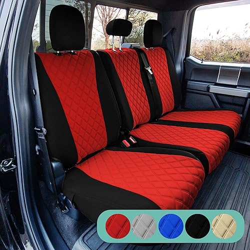 Miniatura 7 de FH Group Fundas de asiento Neosupreme de ajuste personalizado para Ford F-150 XLT 2015-2022 Lariat Raptor y Ford F-250 F-350 F-450 2017-2022 con