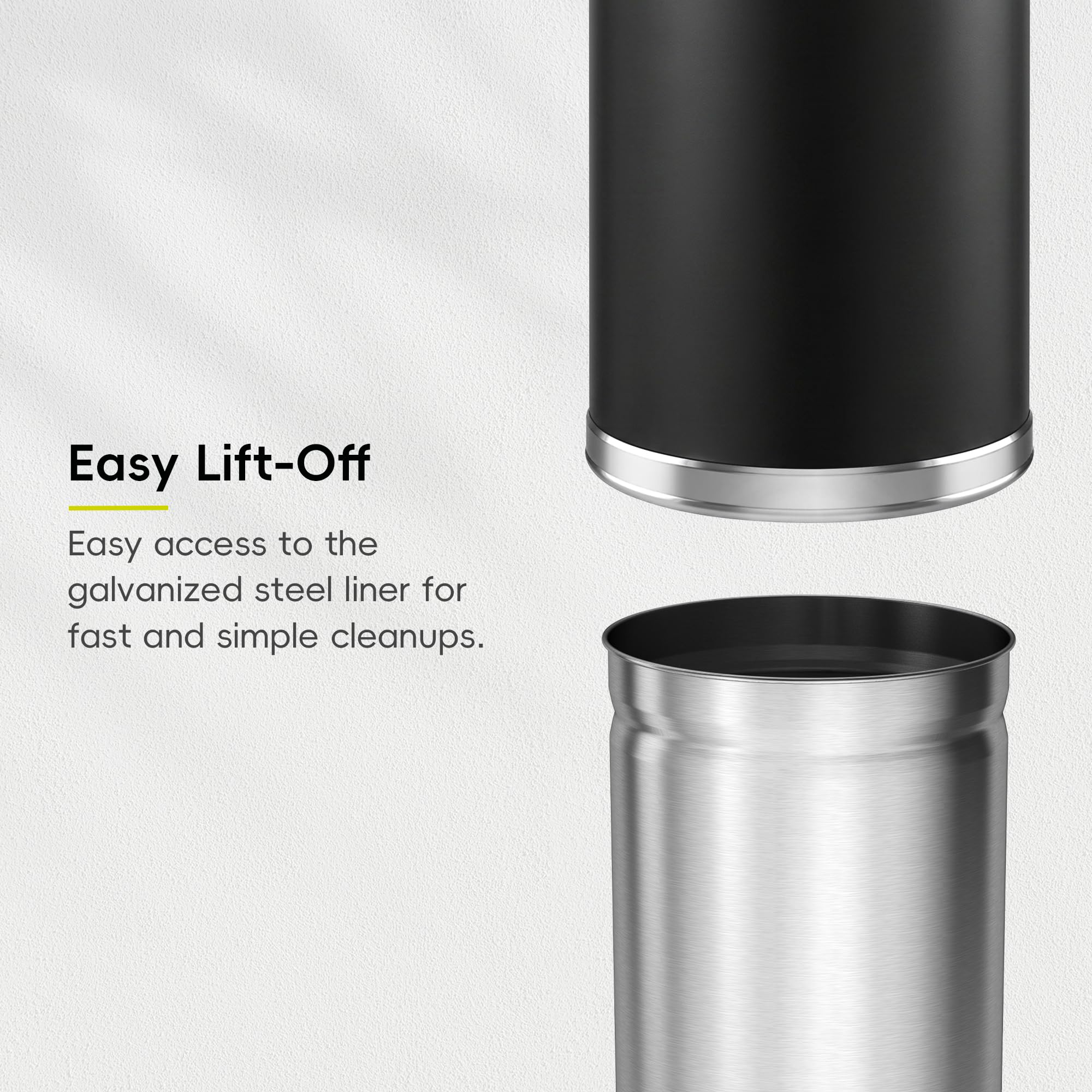 EKO, Acciaio Inox, Nero Opaco, 56 Litri