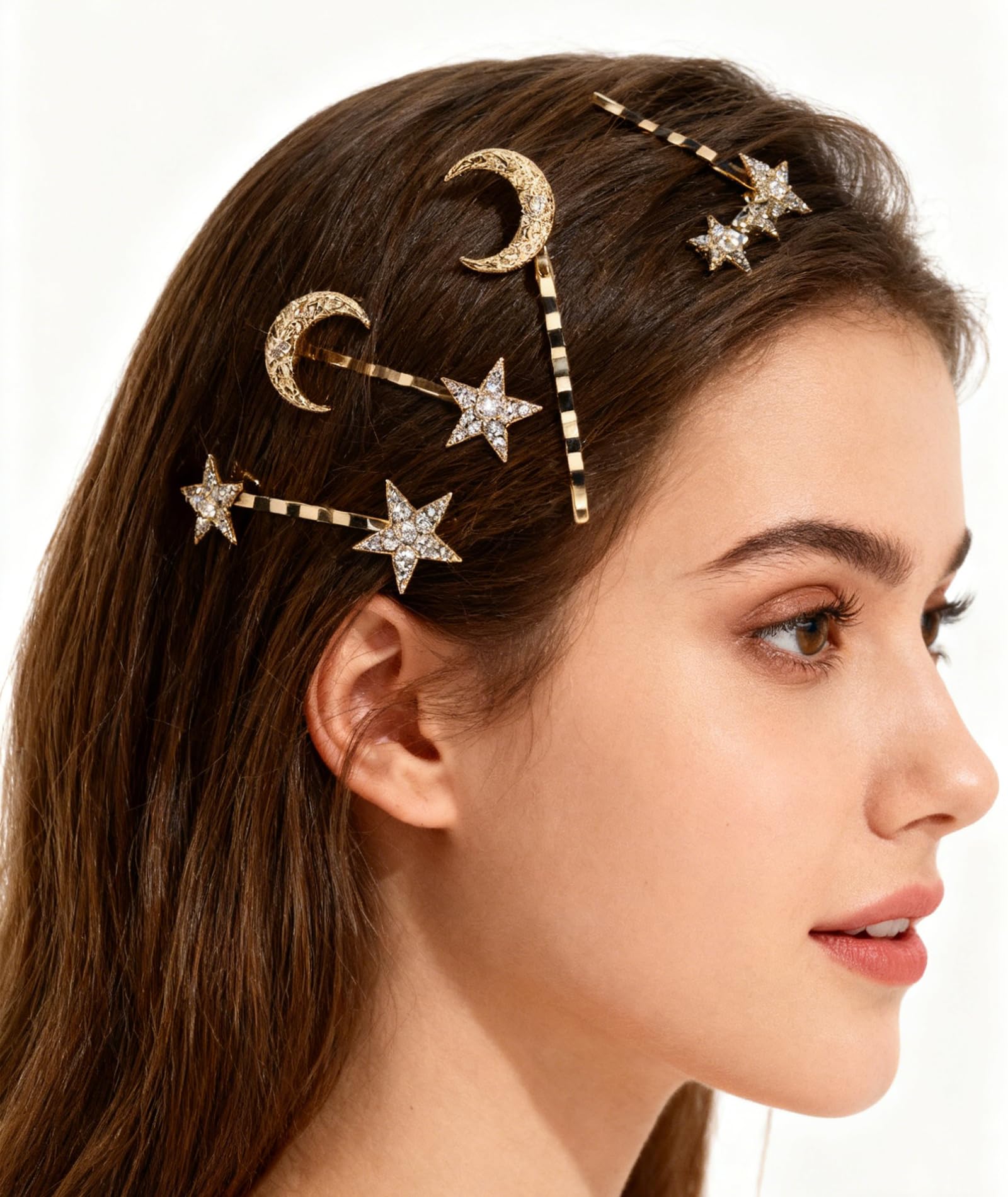 8Pcs Sun and Moon Hair Accessories, Star Hair Clip Set with  display picture 2