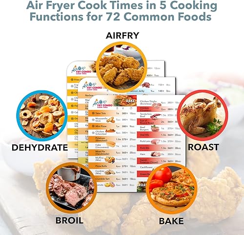 Miniatura 4 de Imán informativo para colocar en la cubierta de la freidora de aire, accesorio con tabla de tiempos de cocción como guía de referencia rápida