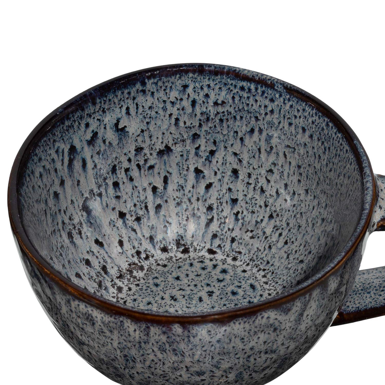 LEONARDO HOME 018586 MATERA Lot de 4 tasses en céramique, anthracite, 290 ml