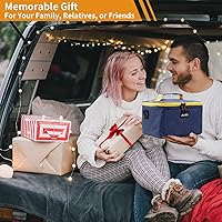 Vista 7 de Aotto Fiambrera eléctrica portátil para alimentos, 12 V/24 V/110 V, 3 en 1, calentador de alimentos para automóvil, caja de almuerzo calentada