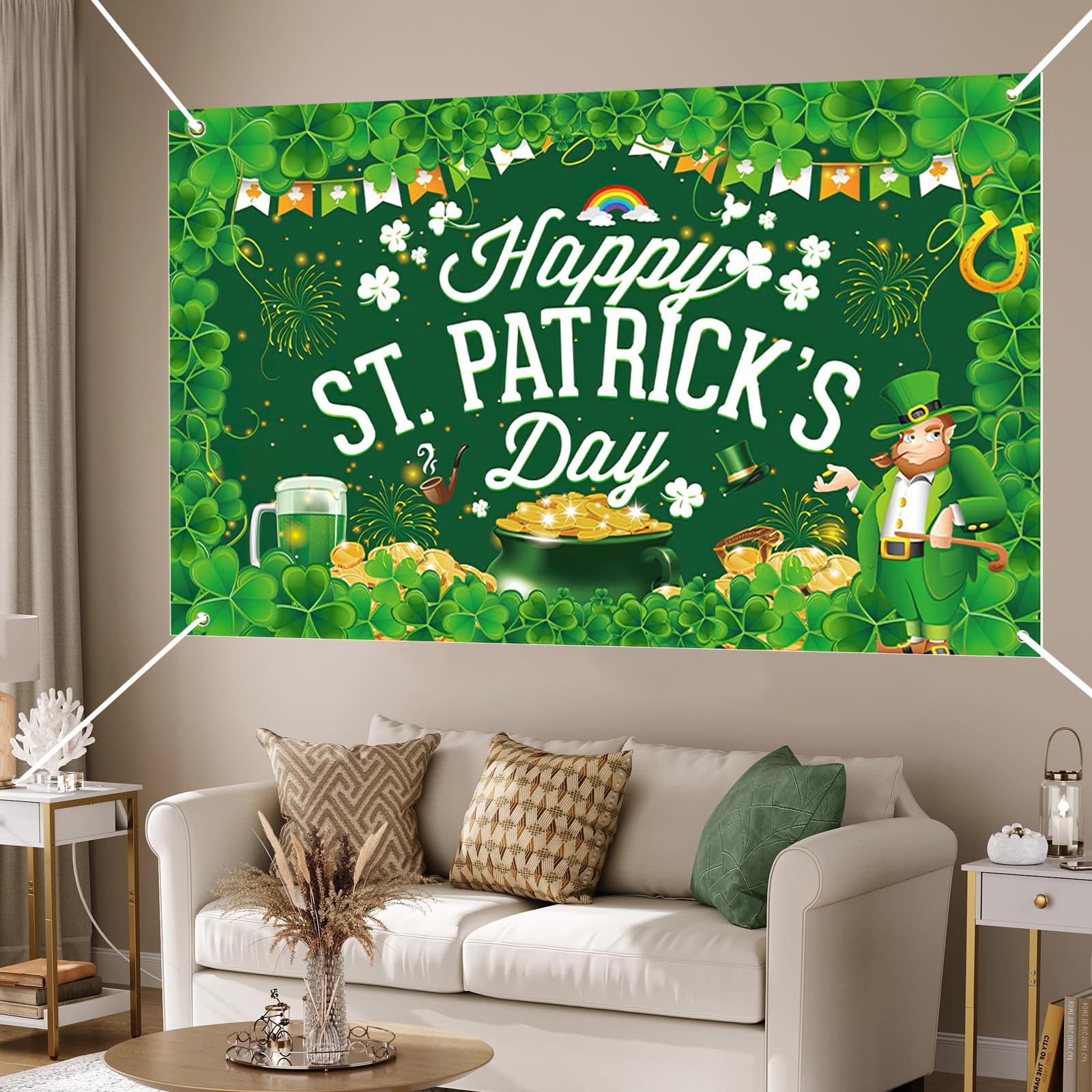 Happy St Patricks Day Banner, St Patricks Day DecorationS - Image 4