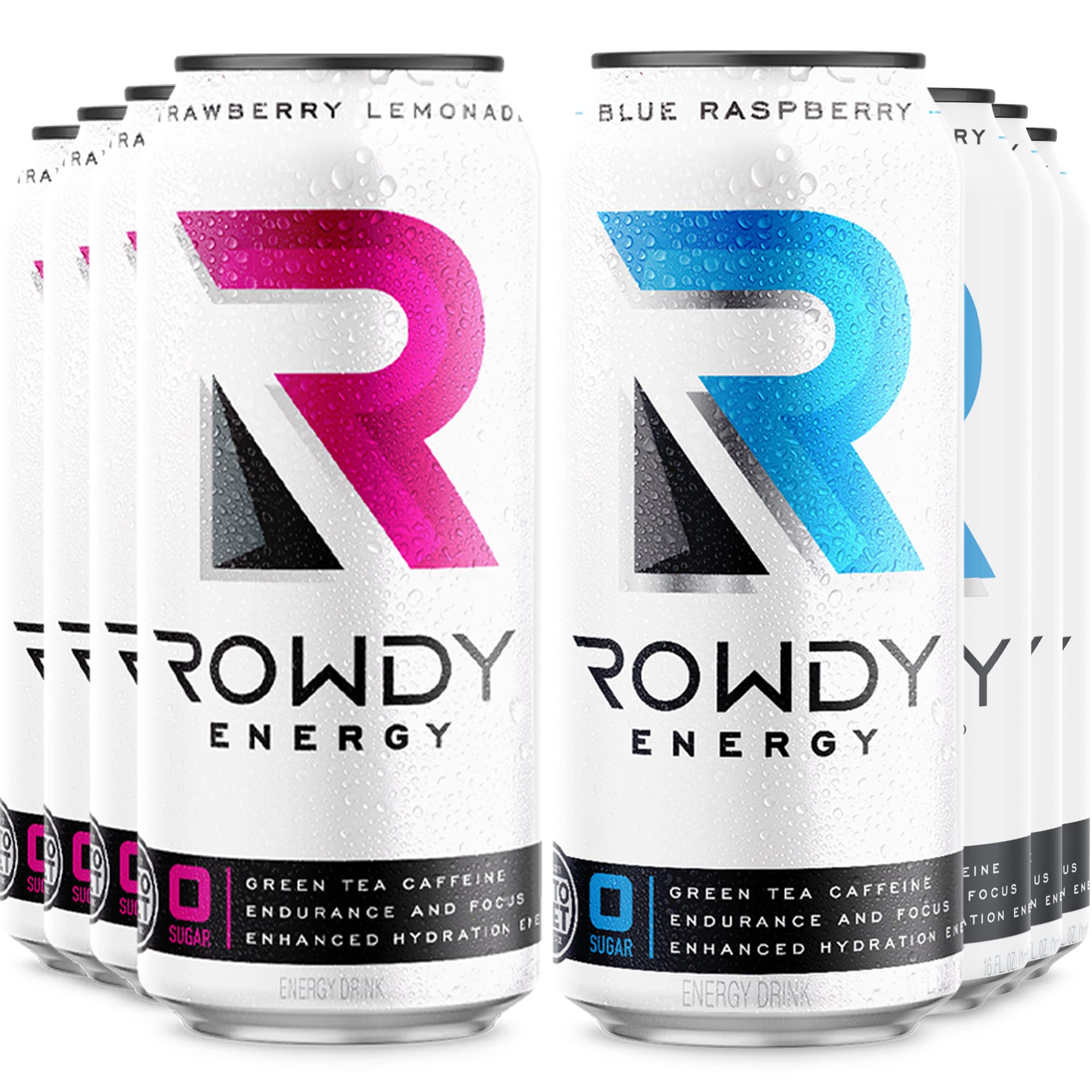 Buy Rowdy Energy Drink, Strawberry Lemonade and Blue Raspberry, Zero
