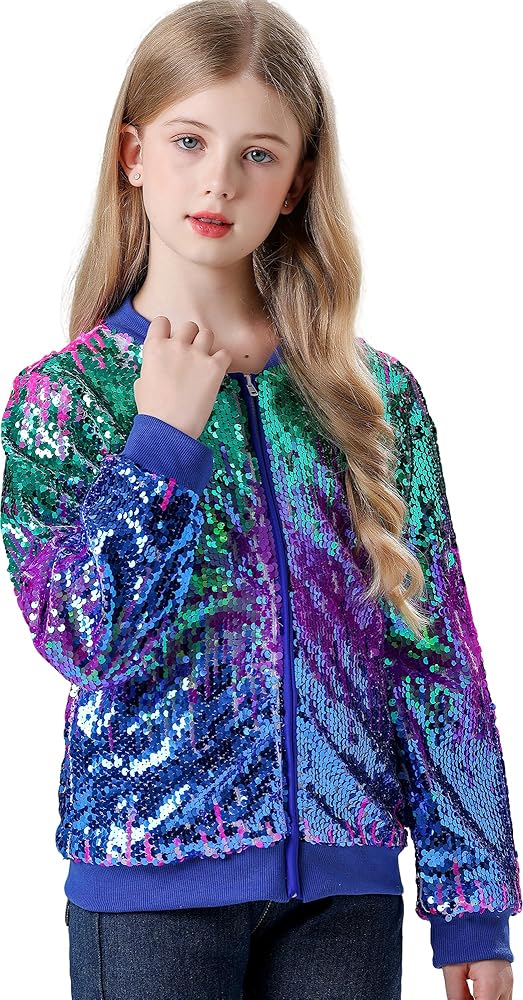 Amazon.com: Lovekider Girls Sparkly Ombre Sequin Jacket 5T