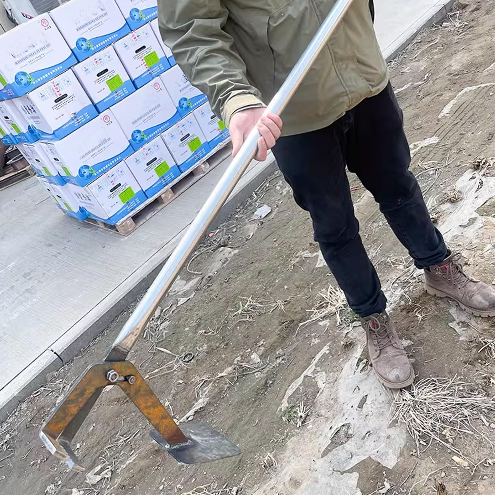 Baumzieher mit hoher Hebelwirkung, manueller Wurzelentferner, Unkrautzieher – entwurzelt Bäume und Sträucher vollständig, ergonomisches Gartenwerkzeug(132CM/52IN/1.32M)