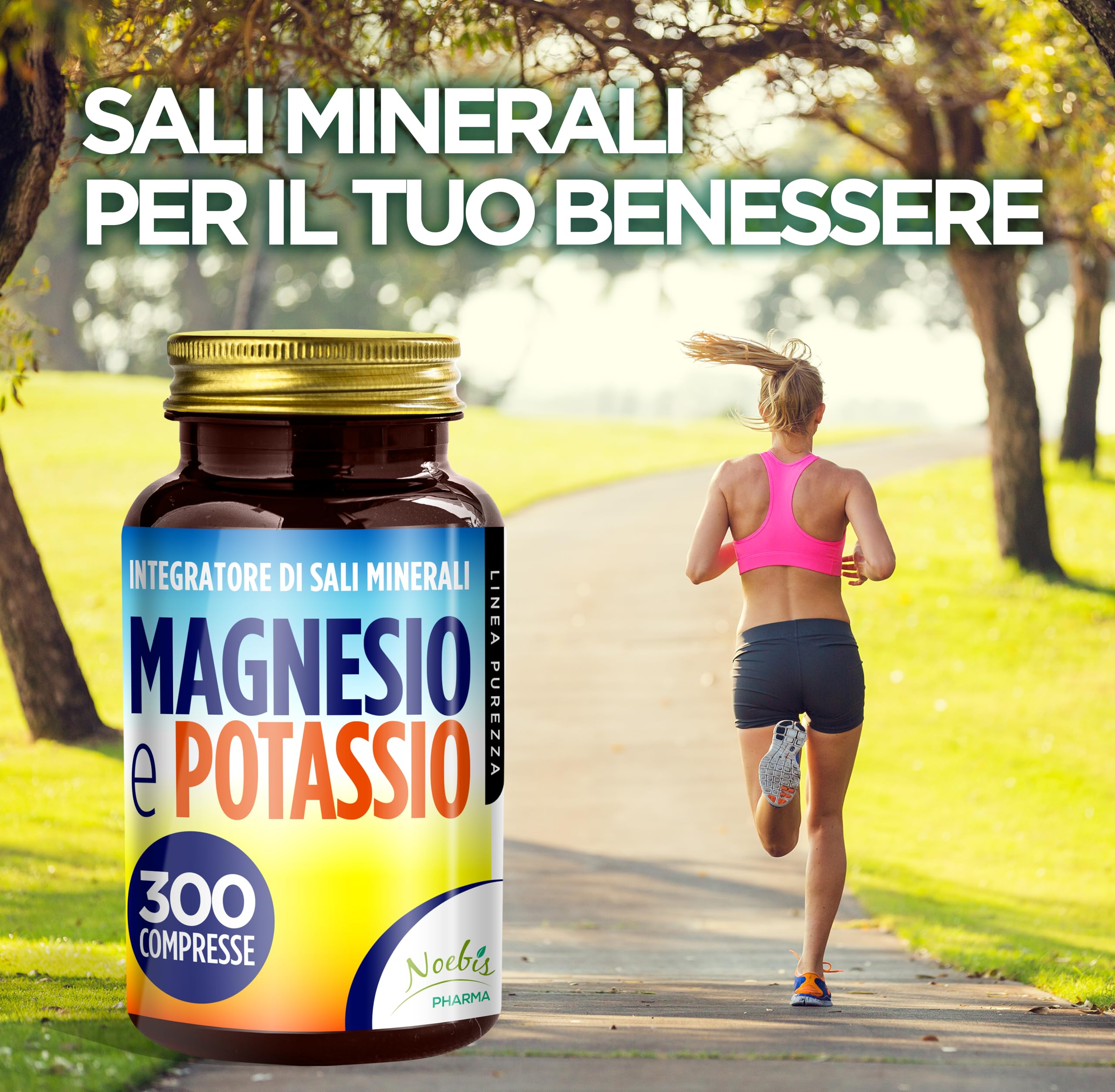 Magnesio e Potassio 900 Compresse - Magnesio Citrato e Potassio Citrato - contro Stanchezza e Fatica Fisica, Caldo, Sali Minerali Organici Altamente Assimilabili - Fornitura di Lunga Durata