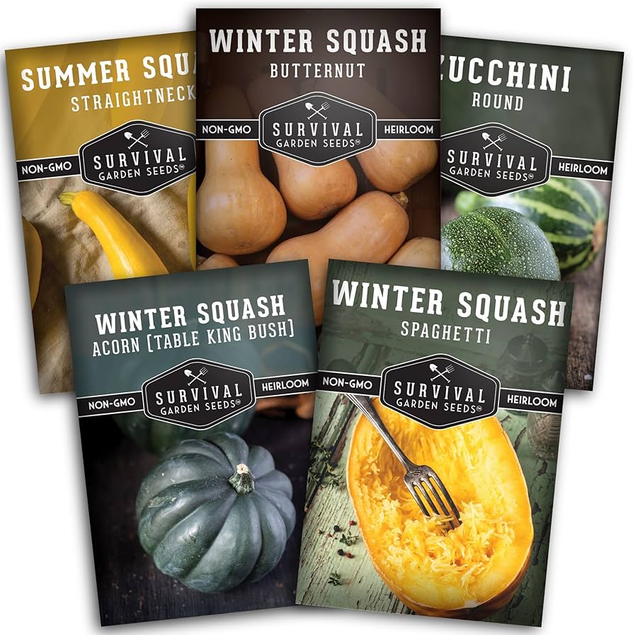 Amazon.com : Squash Seed Collection to Plant - 5 Packs of Summer Amazon.com : Squash Seed Collection to Plant - 5 Packs of Summer