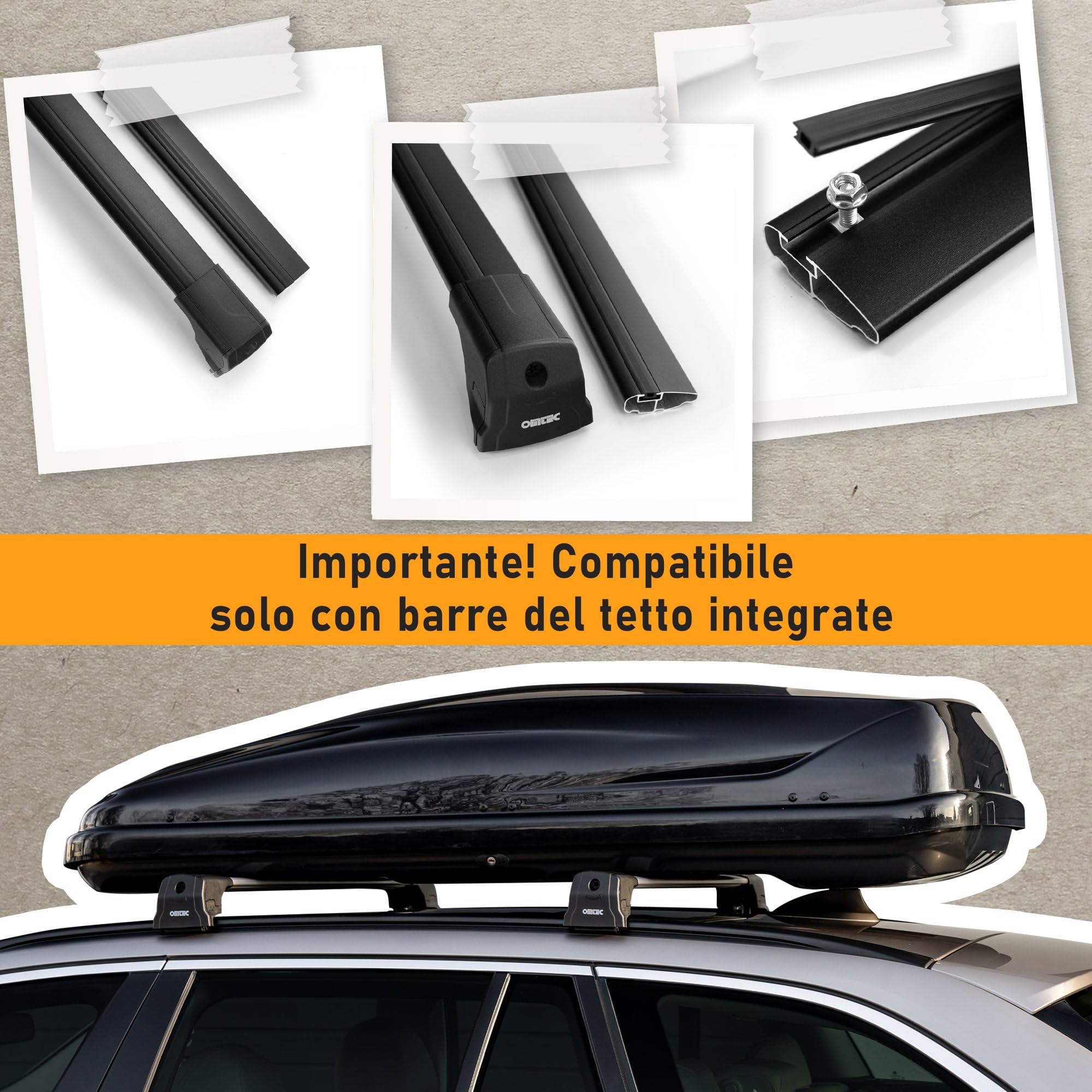 CHROMEMASTER Portapacchi da Tetto, Barre Tetto; Compatibile con Mercedes GLC 2022+; Per il Trasporto di Box da Tetto, Portabiciclette, Scala | Struttura Leggera e Resistente in Alluminio