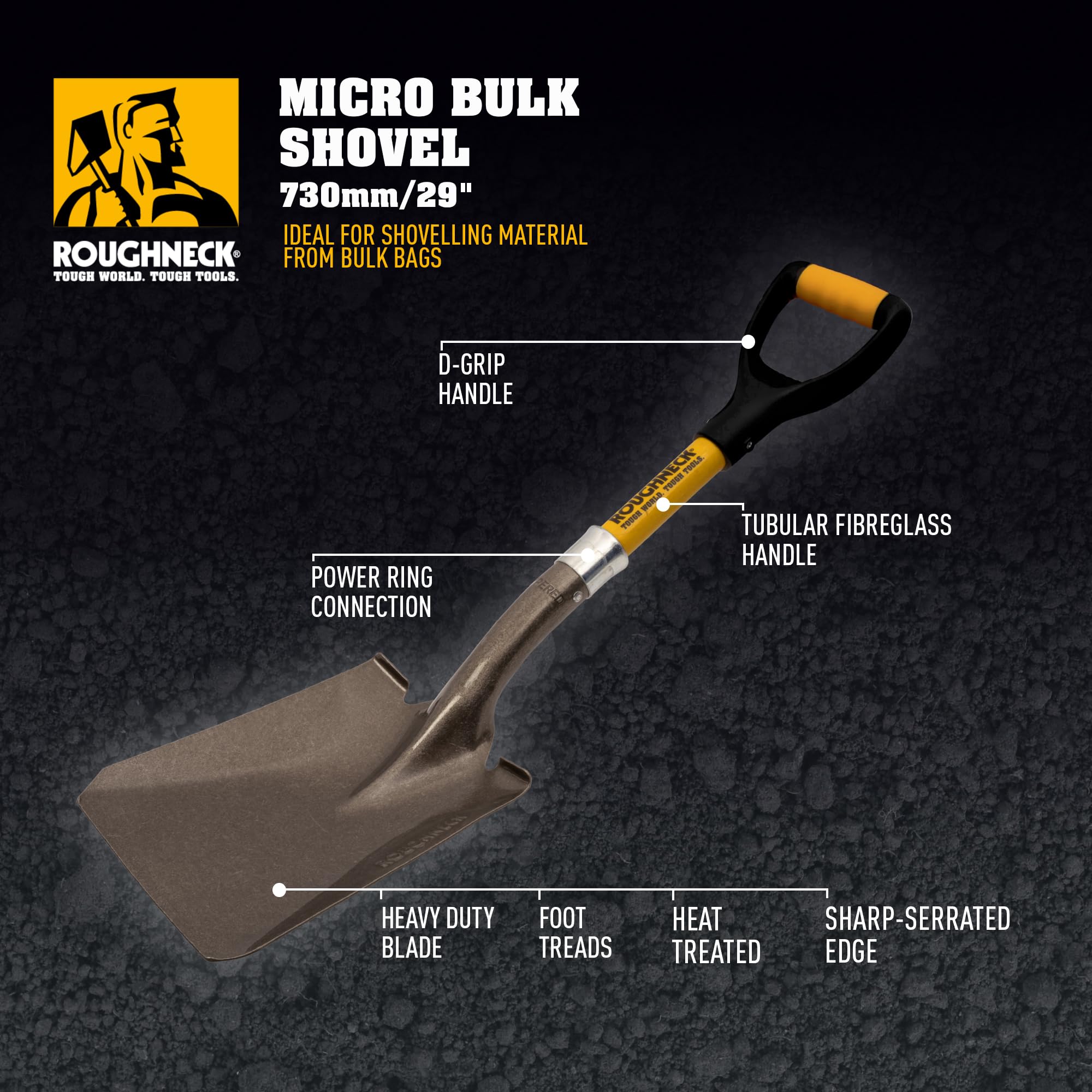 Roughneck Łopata mikro luzem, 710 mm (28")