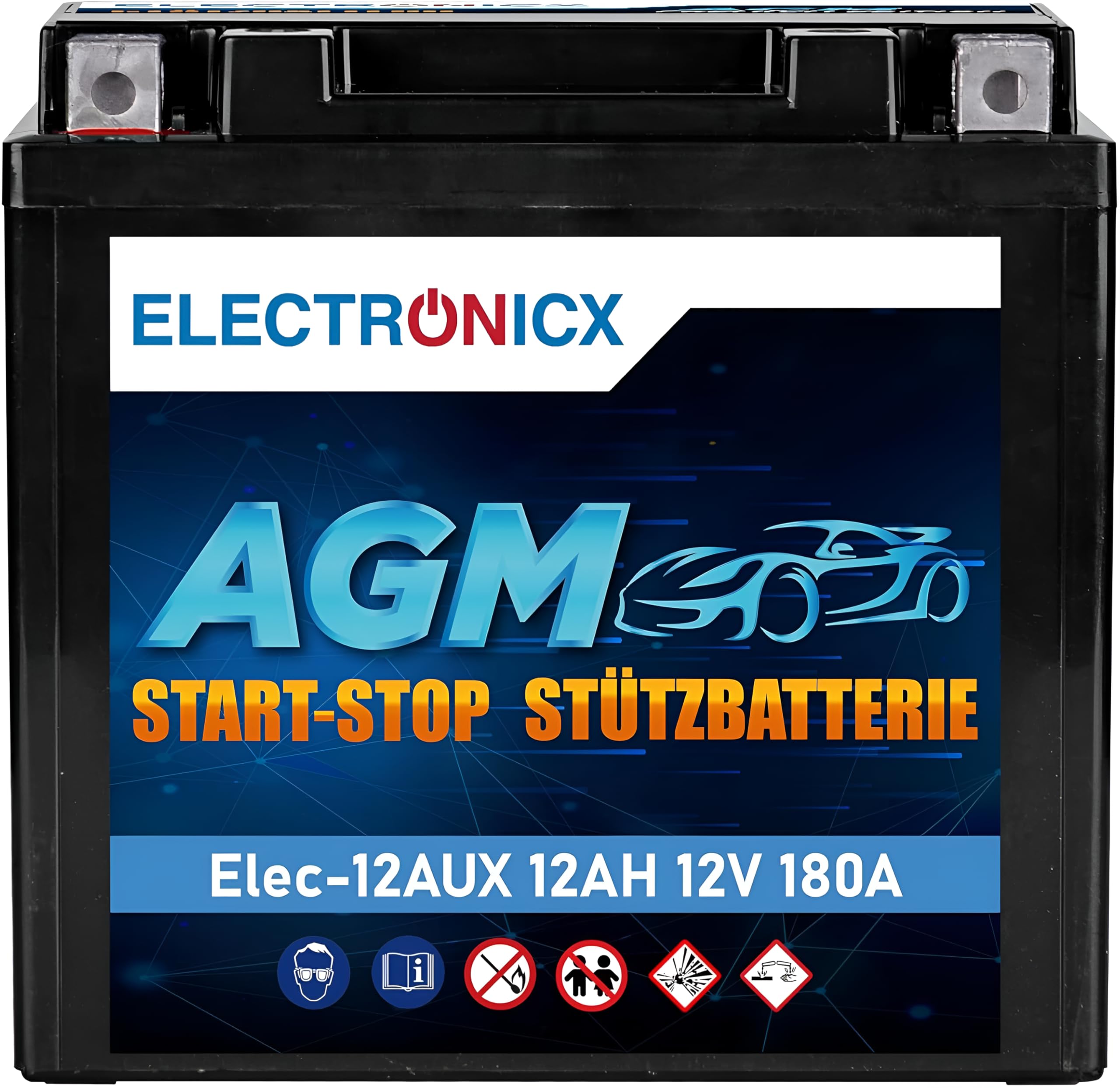 Batteria AGM 12V 12Ah Electronicx - Accumulatore Backup Per Sistemi Di Sicurezza Ed Emergenza
