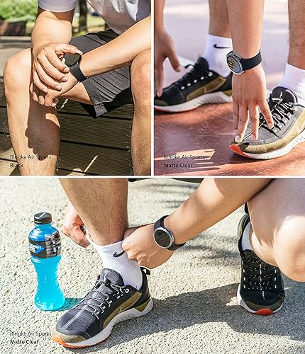 Miniatura 7 de Ringke Air Sports - Funda compatible con Samsung Galaxy Watch 4 de 1.732 pulgadas, delgada, suave, flexible, resistente, marco de bisel elevado de