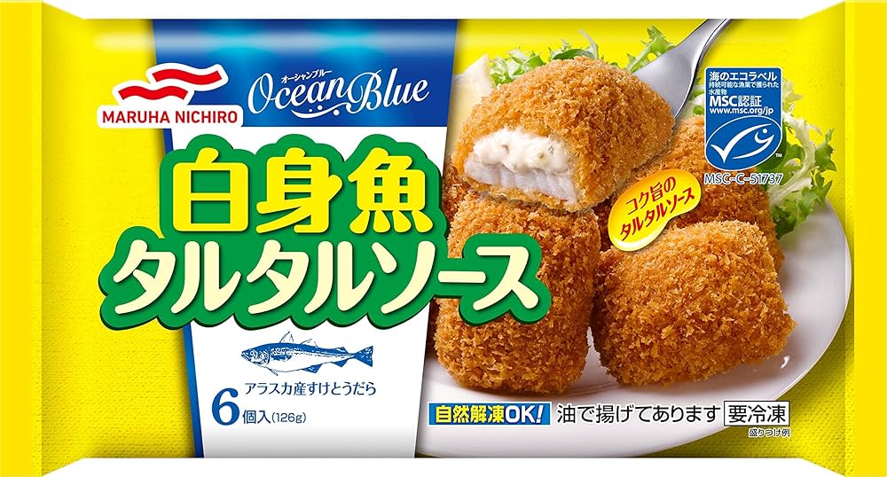 タルタル 6個 Amazon | [冷凍] マルハニチロ 白身魚タルタルソース 6個×12