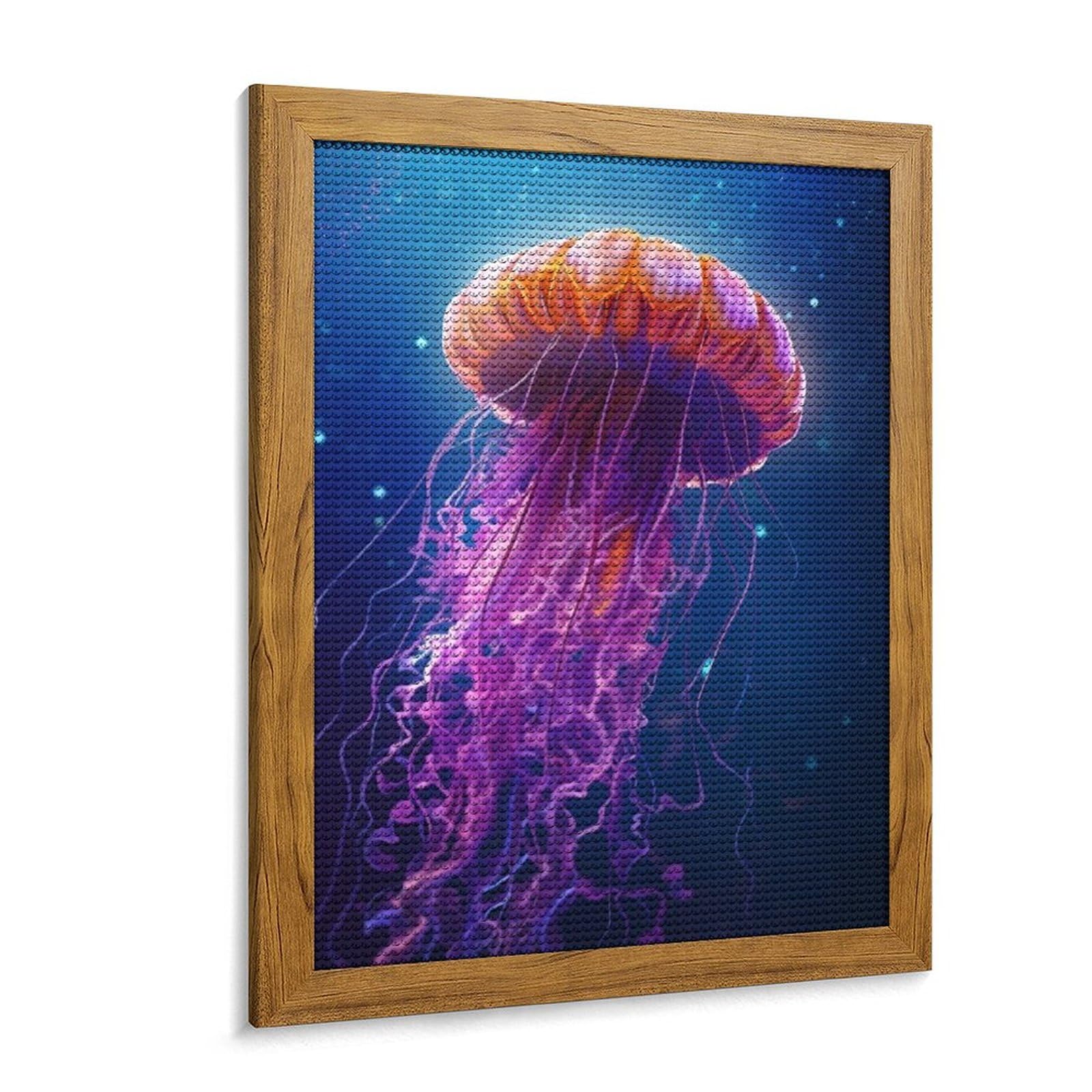 Amazon | ダイヤモンドアート 海に浮かぶカラフルなクラゲ