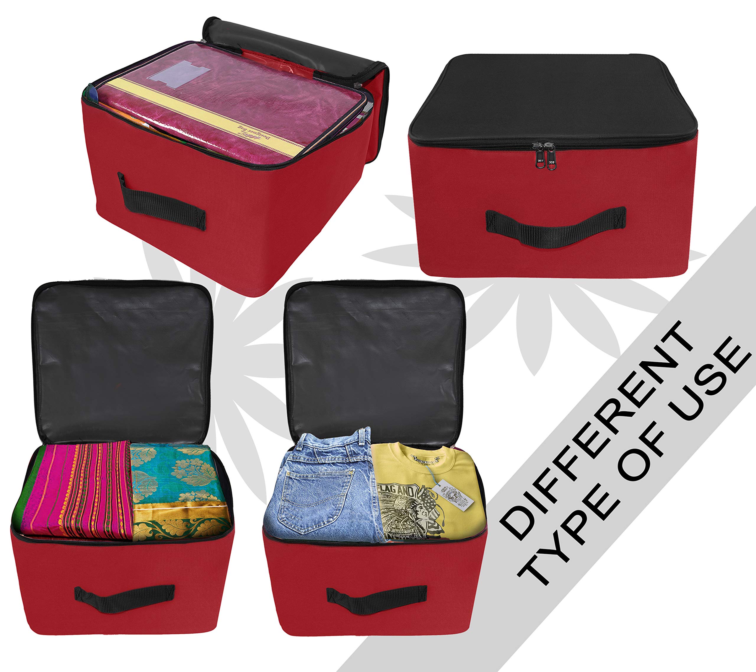 NISUN 4 Pack Nylon Wardrobe Underbed Storage Bag Moisture Proof 3