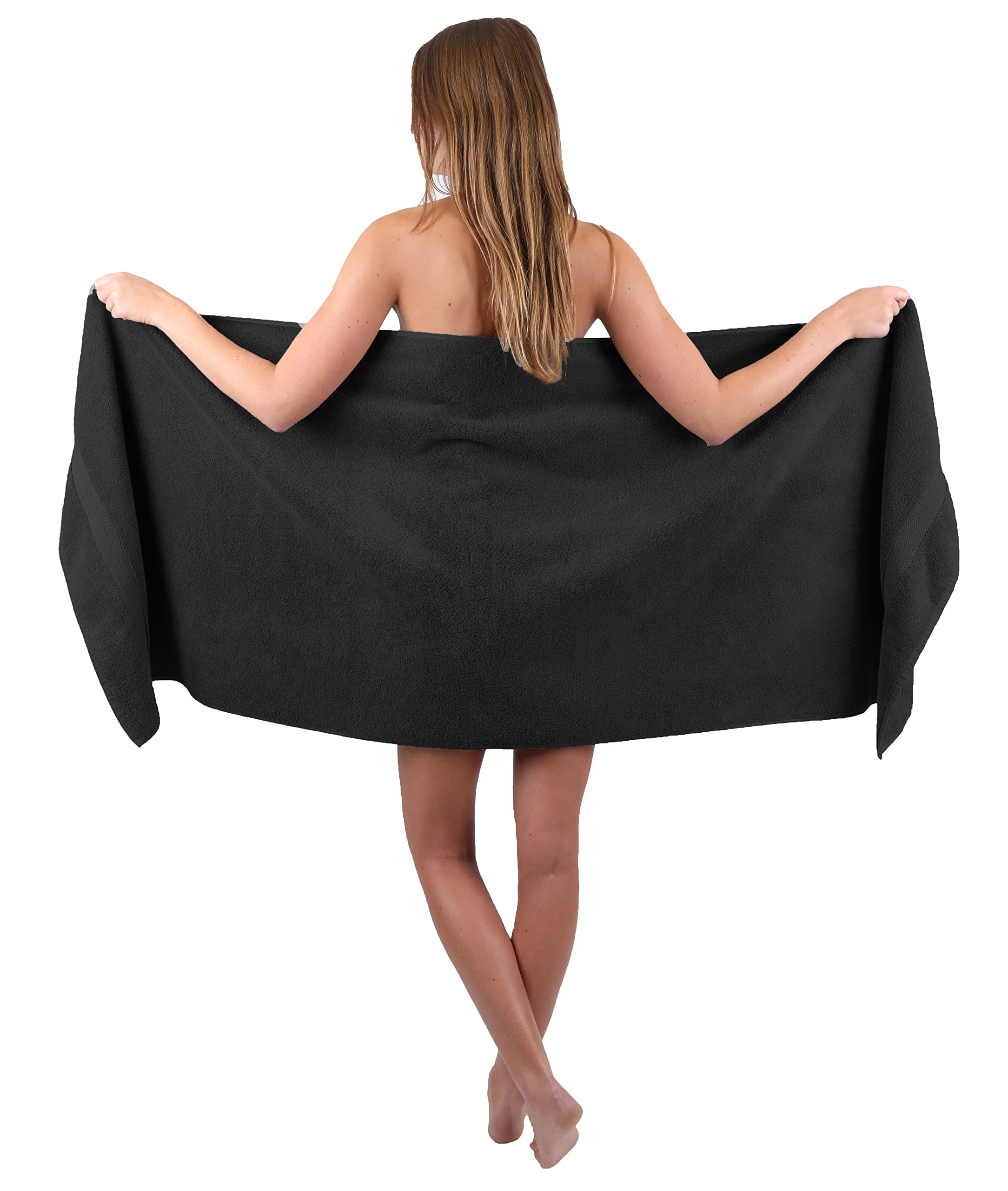 Betz 6 sztuk ręczników do sauny, zestaw ręczników do sauny, jakość premium, 100% bawełna, frotte, rozmiar XXL, 70 x 200 cm, kolor grafitowy