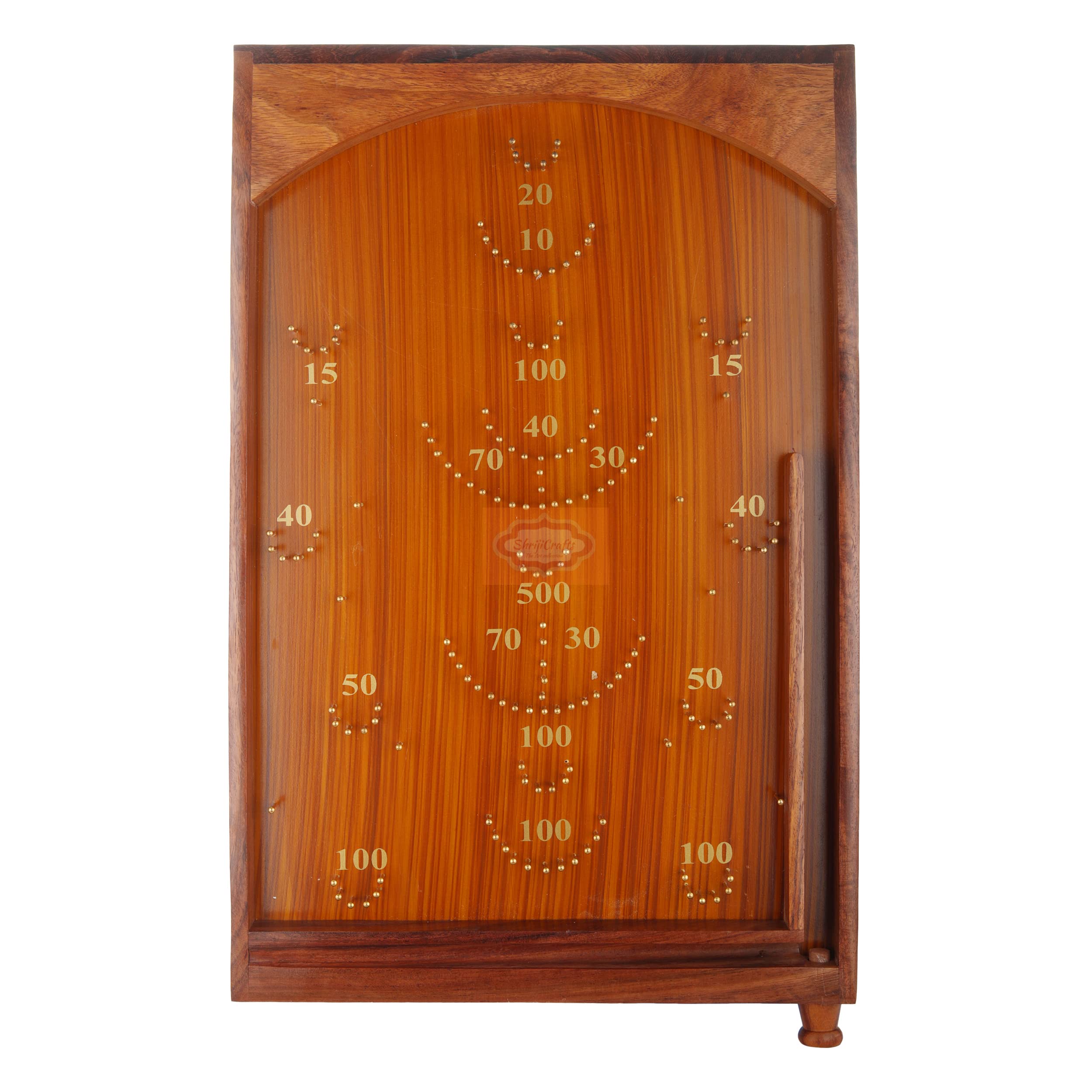 Shriji Crafts Wooden Bagatelle Traditional Crafted Tabletop Pinball Game | Exclusive Kid's Toys Décor and Christmas Gifts | Size (19" X 12" X 3.5") | Made in India-image-24