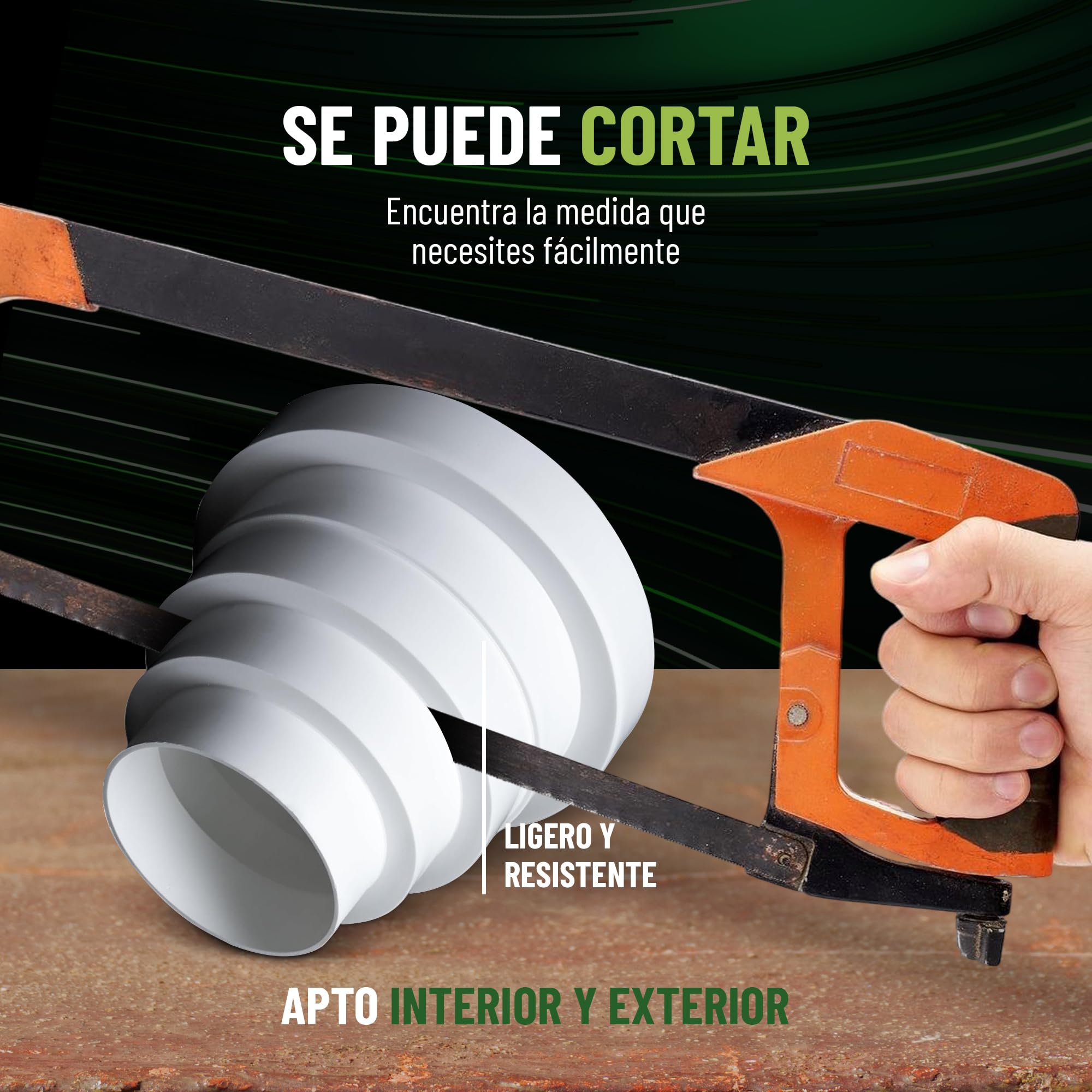 CONTROL GARDEN Pack x 2 Reductor Universal para Sistemas Ventilación Blanco - Acople Conector para Conductos Ventilación Diámetro Ø 80 100 120 125 150 mm - Reductor Tubo