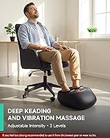 Vista 2 de Snailax Shiatsu - Masajeador de pies con calor, elegible para FSA, amasado, compresión, vibración, máquina de masaje de pies para fascitis plantar