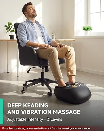 Miniatura 2 de Snailax Shiatsu - Masajeador de pies con calor, elegible para FSA, amasado, compresión, vibración, máquina de masaje de pies para fascitis plantar