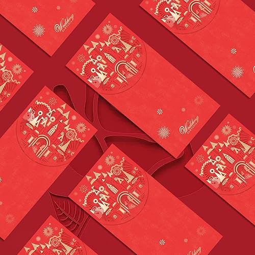 Vista 23 de Paquete de 20 sobres de dinero de boda para regalos en efectivo, sobres de papel de aluminio dorado y corte láser con diseño floral para dinero