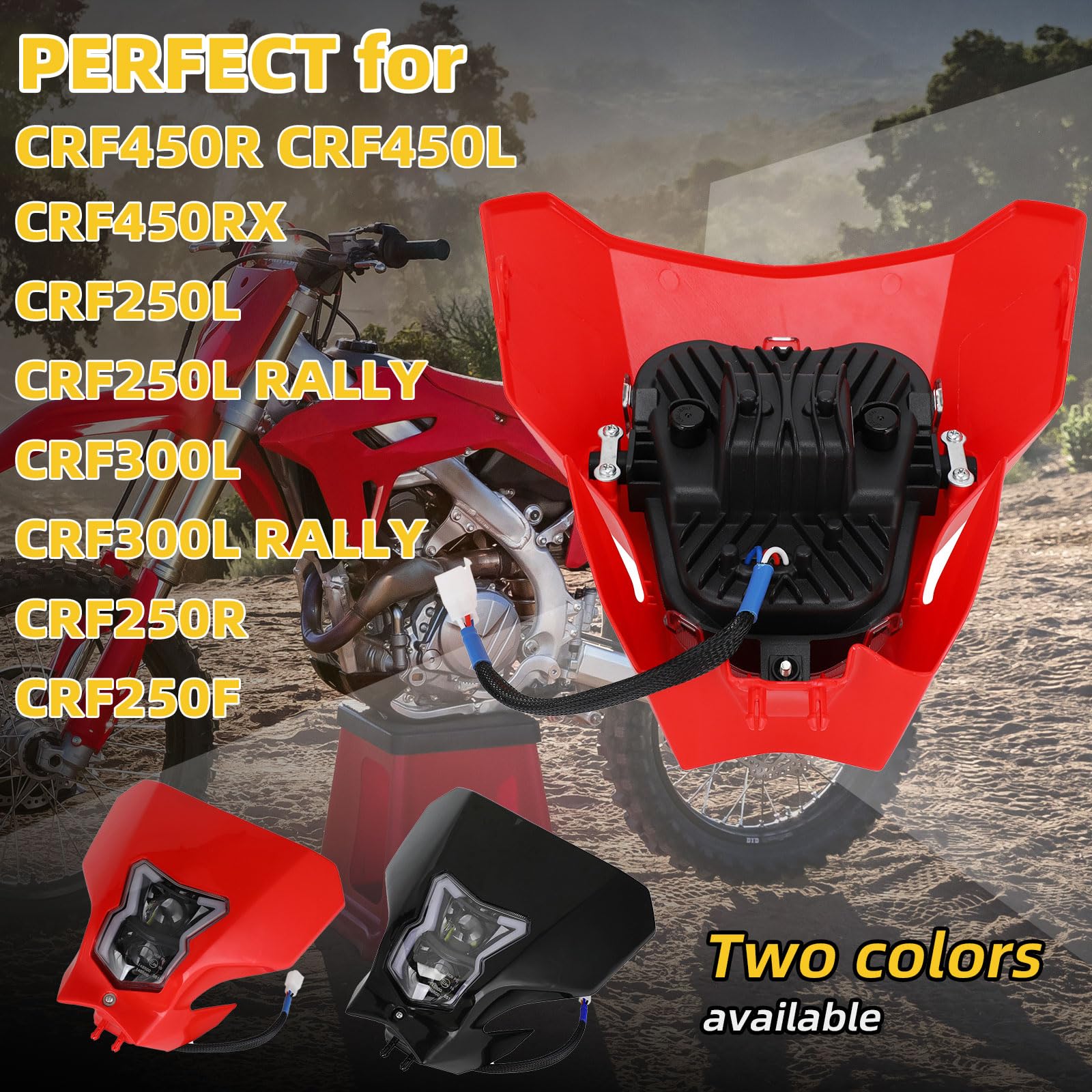 Motor Vehicle Lighting Motorcycle Plastic Headlight Headlamp Head - Foto 2