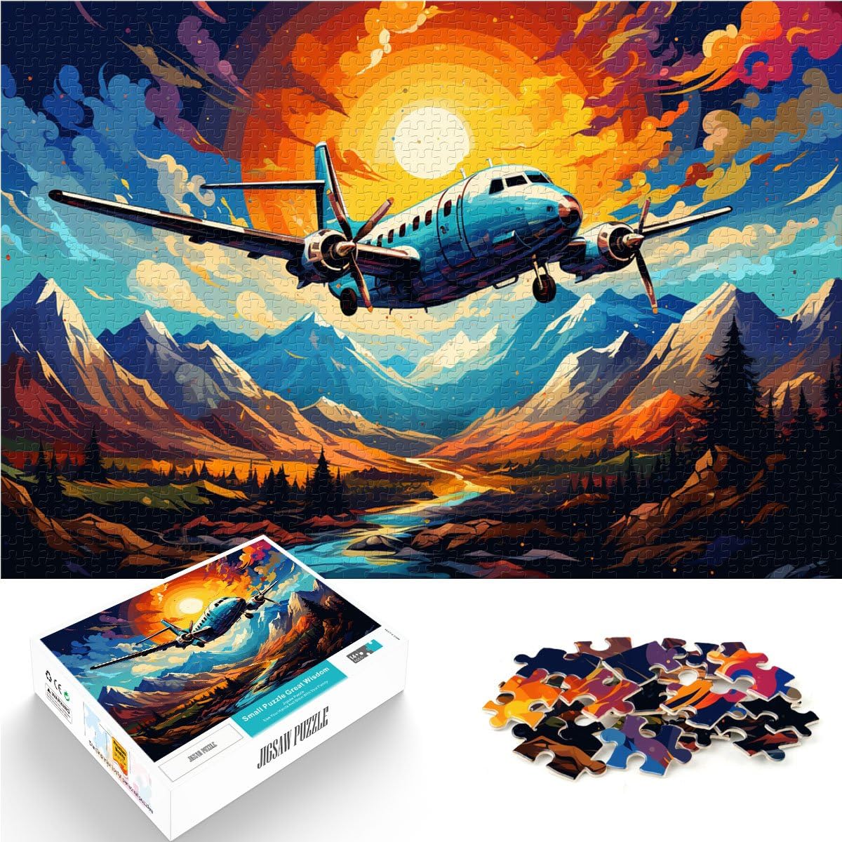 Puzzle da 2000 pezzi per adulti Un vecchio gioco familiare divertente e colorato di aeroplano è ideale come Regalo per tutta la famiglia 27,56 pollici x 39,37 pollici