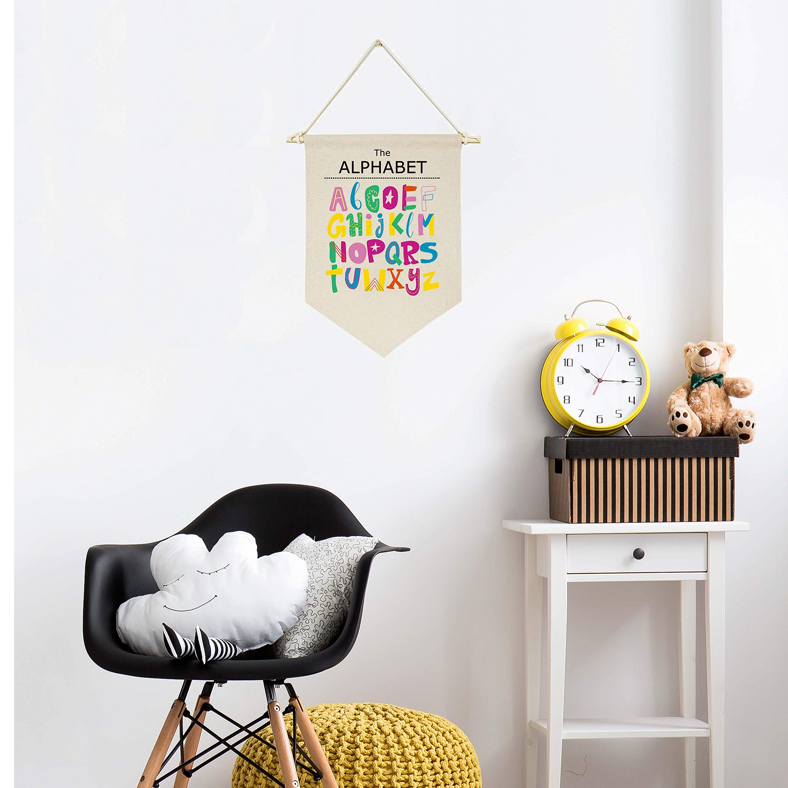 I Love You In The Morning Banner - Cotton Canvas Wall Hanging Sign, Natural Beige, Nursery Or Room Decor Gift - View #13