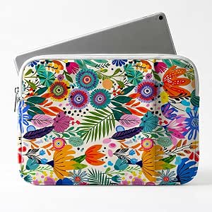 Cztulip Floral Laptop Sleeve Bag Case with Pocket for MacBook Air 13 inch