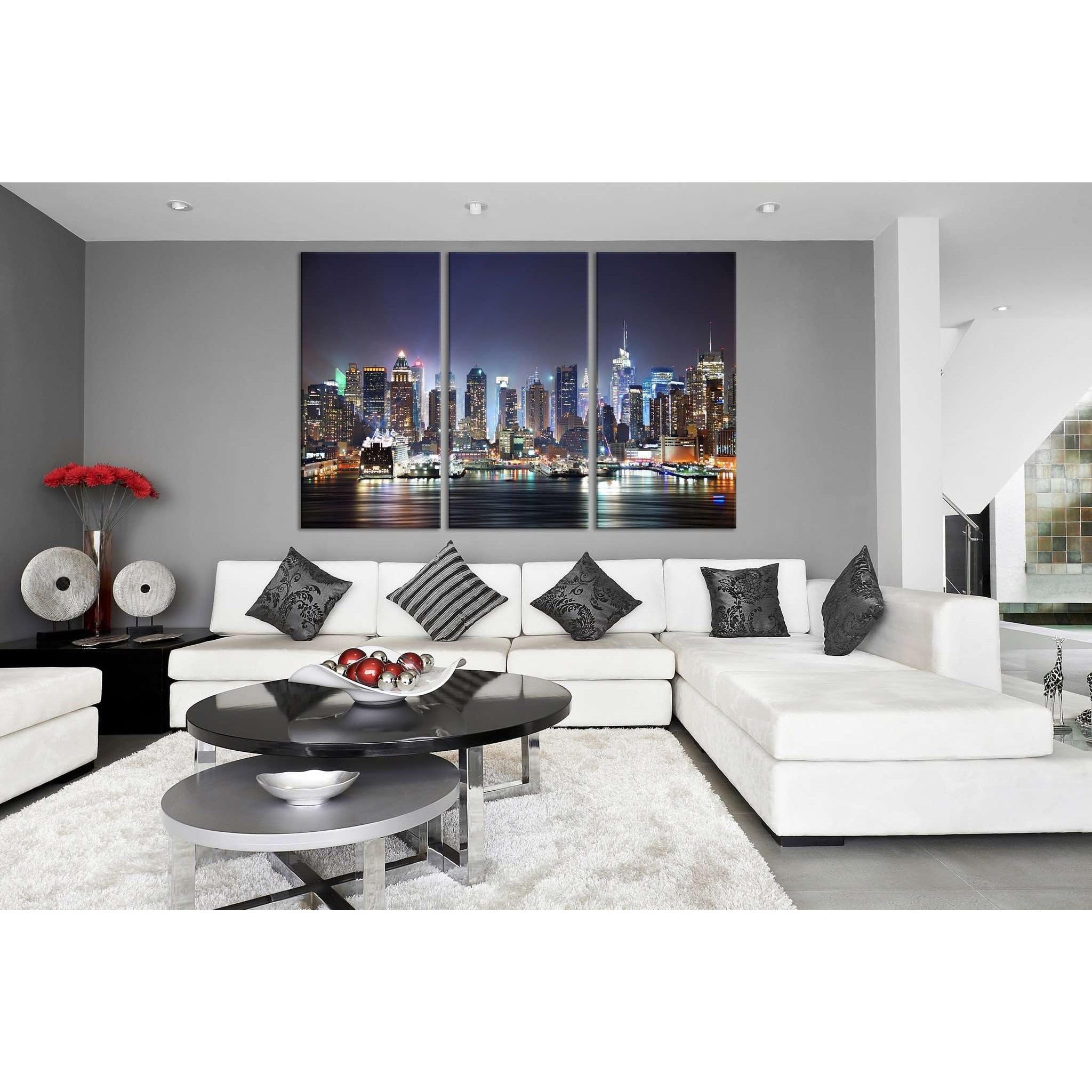 Lienzo Nueva York 3 paneles 150x100cm para decorar paredes vacias de forma moderna 3