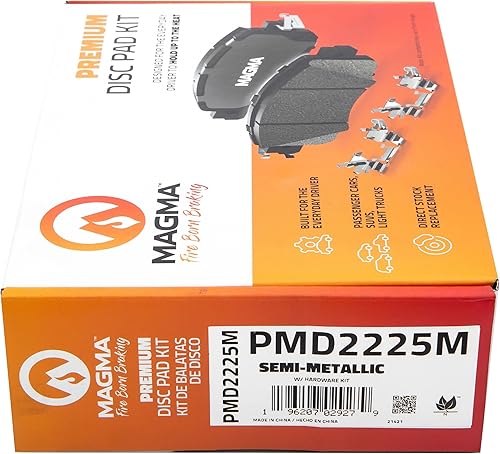 Miniatura 5 de MAGMA Premium PMD2225M Pastillas de freno semimetálicas, traseras