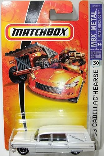 Matchbox 2007 MBX Metal escala 1:64 Die Cast Car # 30 - 1963 White Pearl Cadillac Hearse