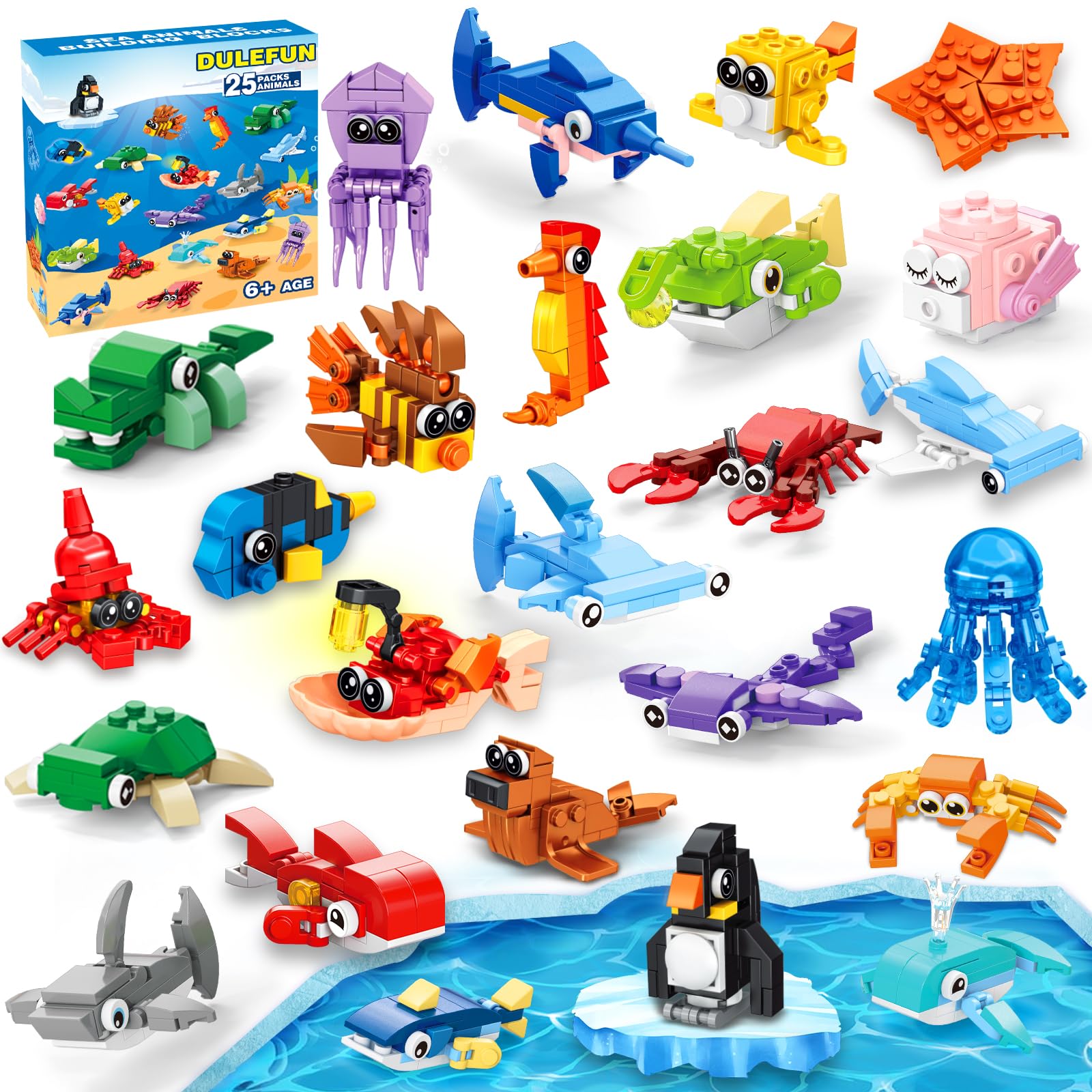 Amazon.com: DULEFUN 25pcs Building Blocks Bricks Party Favors Toys