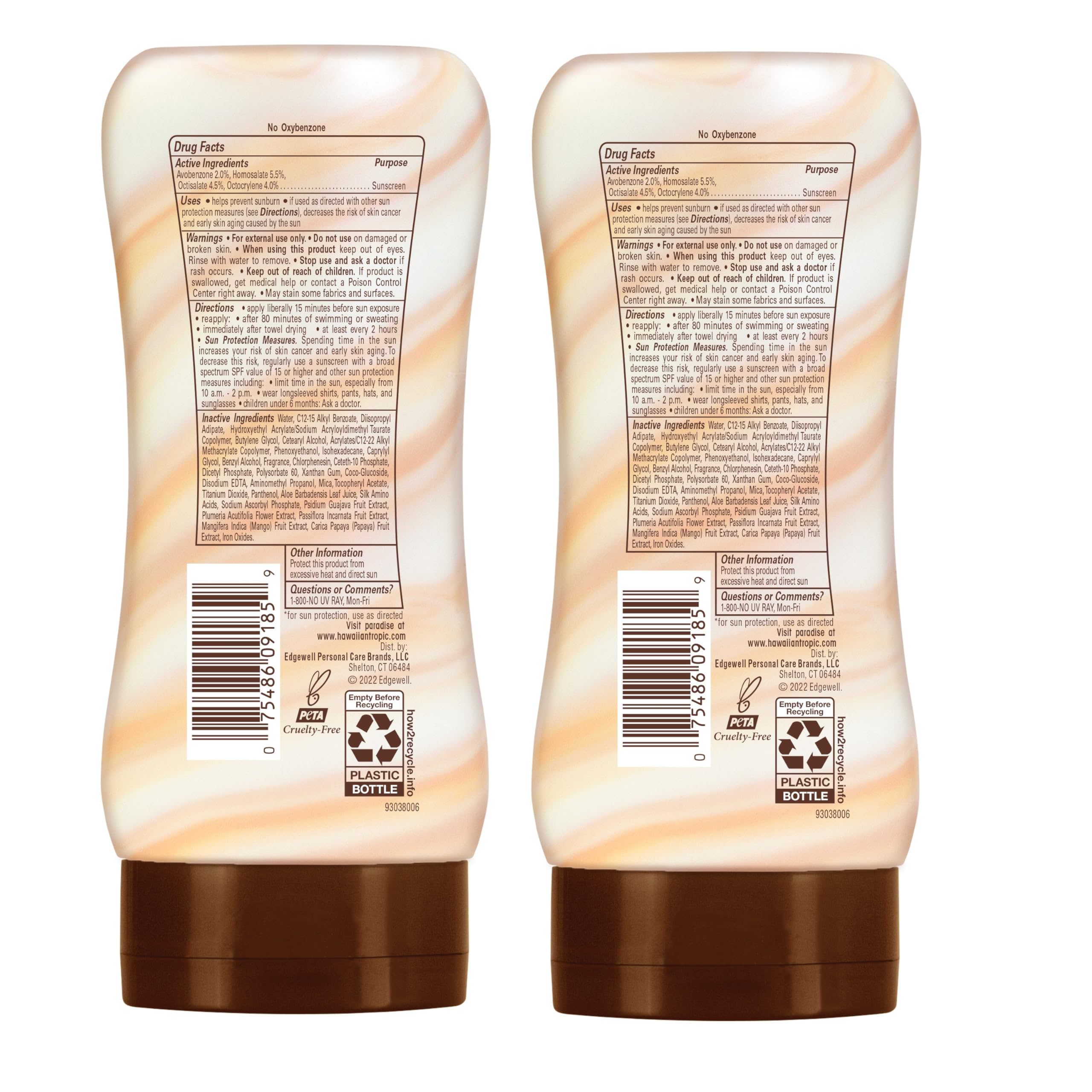 Hawaiian Tropic SPF 30 Broad Spectrum Sunscreen, Silk Hydration Weightless Moisturizing Sunscreen Lotion, 6 Fl Oz, Twin Pack
