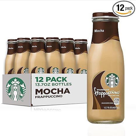 Starbucks Frappuccino Coffee Drink, Mocha, 13.7 fl oz Bottles (12 Pack)