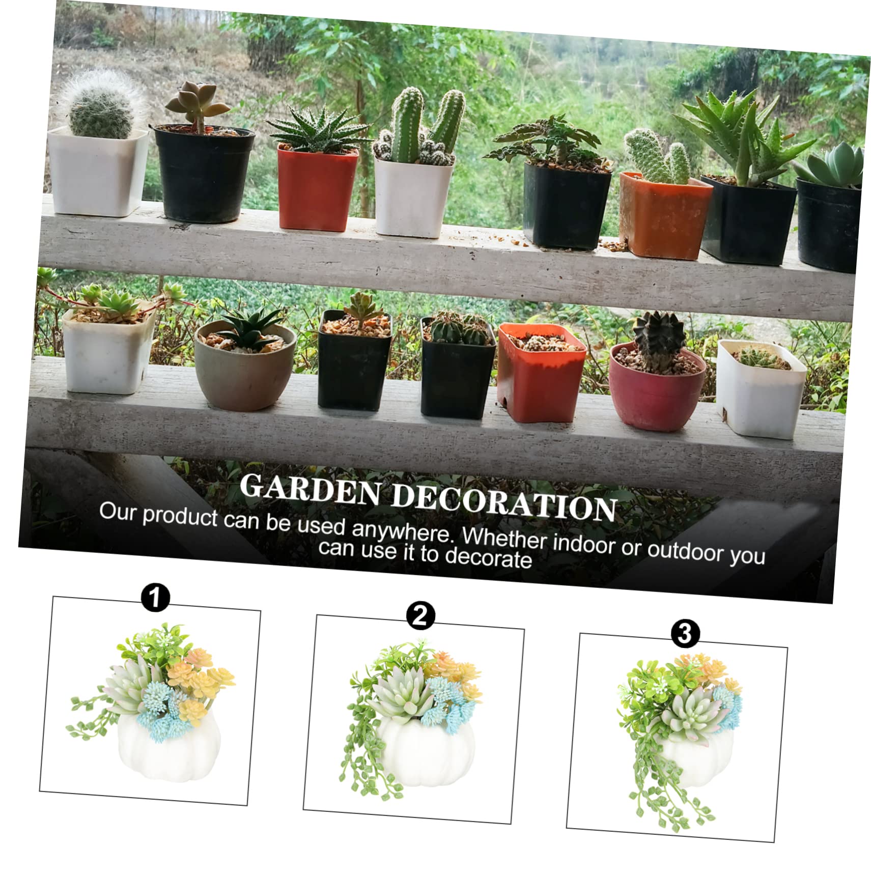 Cabilock 5 Stück Künstliche Topfpflanze Simulation Fälschung Eingetopft Dekorative Künstliche Sukkulenten Gefälscht Bonsai-Dekorationen Bonsai-Baum Künstlich Desktop - Green Plastik