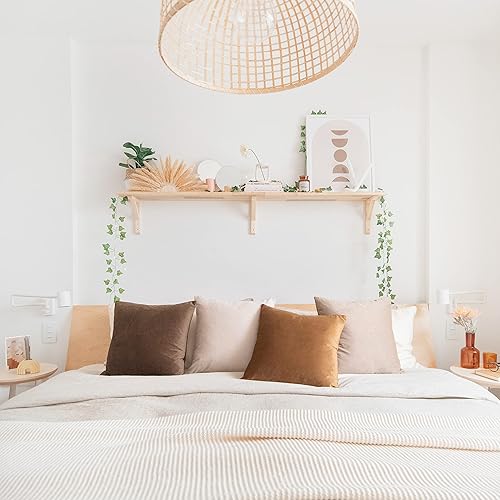 Miniatura 6 de MONDAY MOOSE Fundas de almohada decorativas sólidas de 18 x 18 pulgadas y rellenos de almohada de 18 x 18 pulgadas, mezcla y combina para la