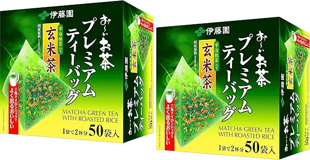 Itoen Oi Ocha Premium Matcha Genmaicha Green Tea with Roasted Rice, 100 Tea Bags