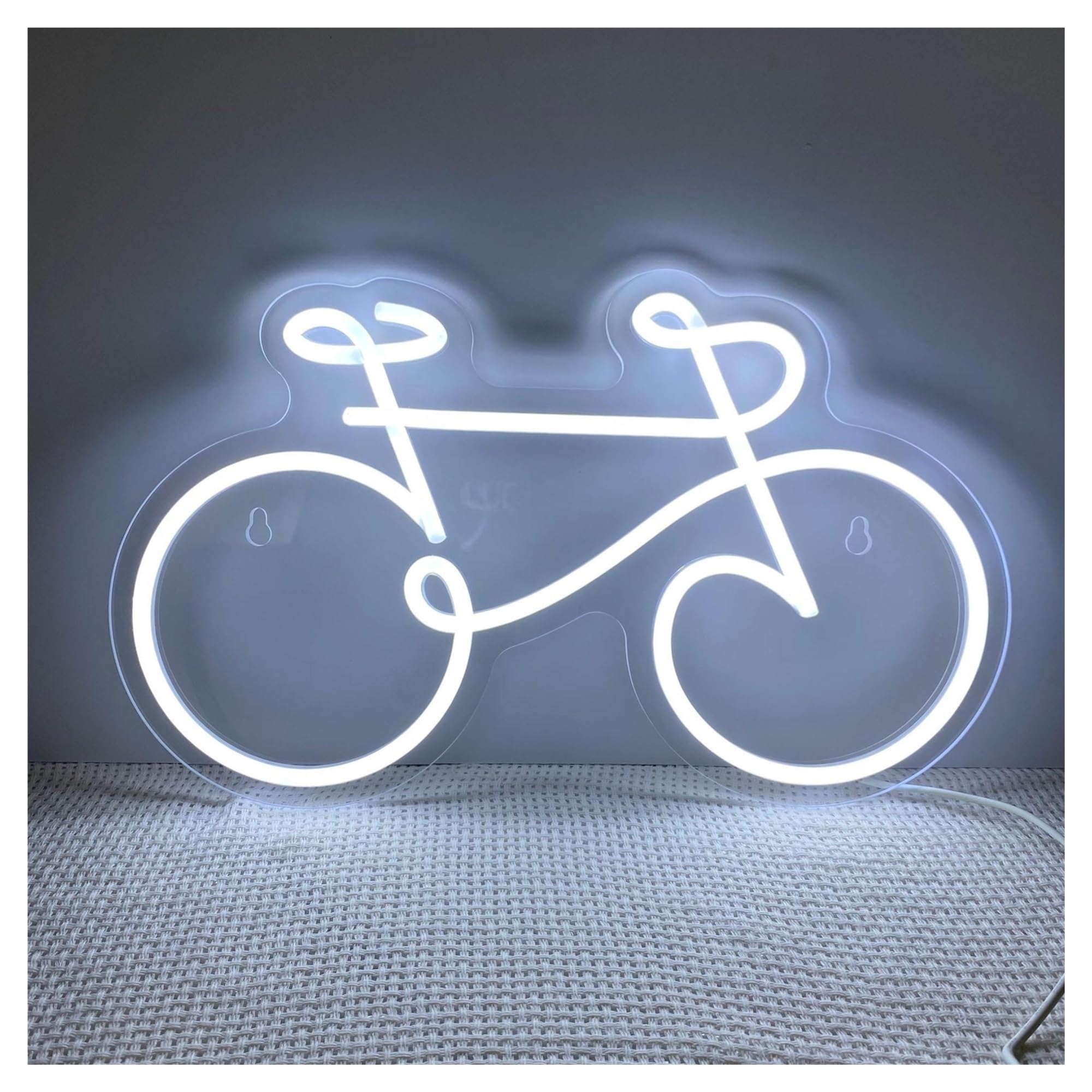 RONGCH Hanging Art Neon Signs Bicycle Neon Sign, Suitable for Store Home Bar Decor with Brightness Adjustable 24cmx40cm