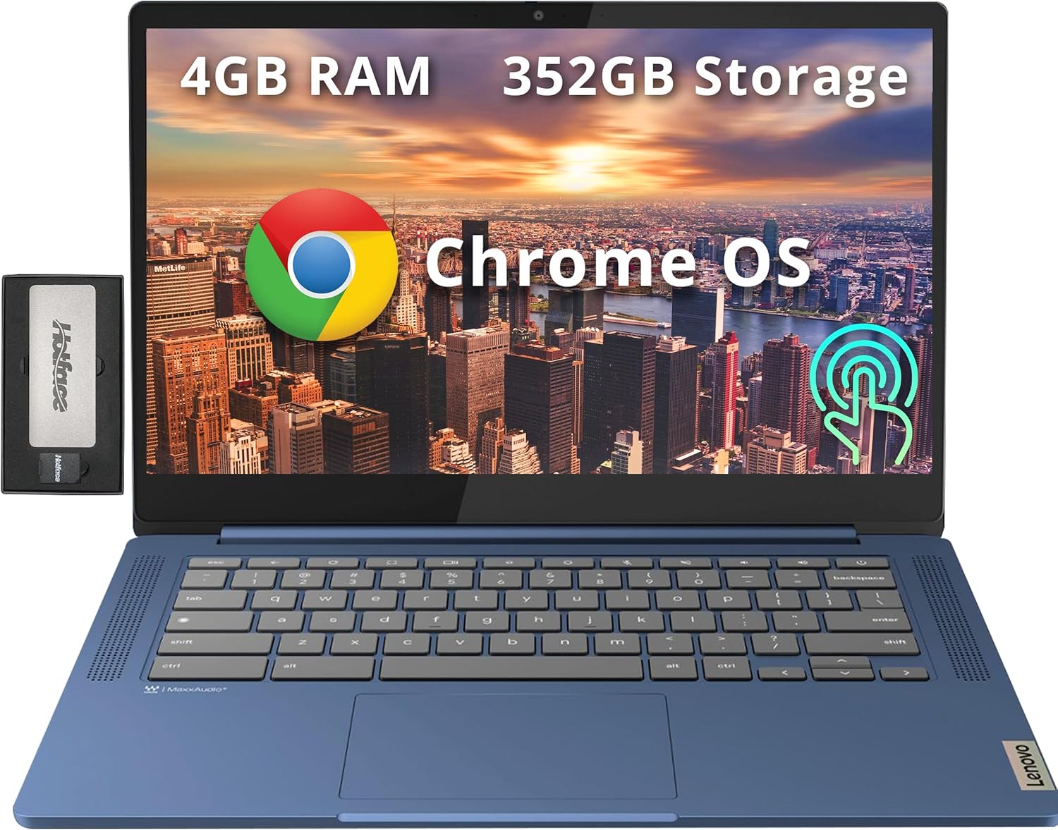 Lenovo IdeaPad Slim 3 Chromebook 14″ FHD Touchscreen Laptop, MediaTek Kompanio 520, 4GB LPDDR4X, 352GB Storage (64GB eMMC + 288GB Docking Station Set), Webcam, WiFi 6, Chrome OS, Abyss Blue Lenovo IdeaPad Slim 3 Chromebook 14″ FHD Touchscreen Laptop, MediaTek Kompanio 520, 4GB LPDDR4X, 352GB Storage (64GB eMMC + 288GB Docking Station Set), Webcam, WiFi 6, Chrome OS, Abyss Blue