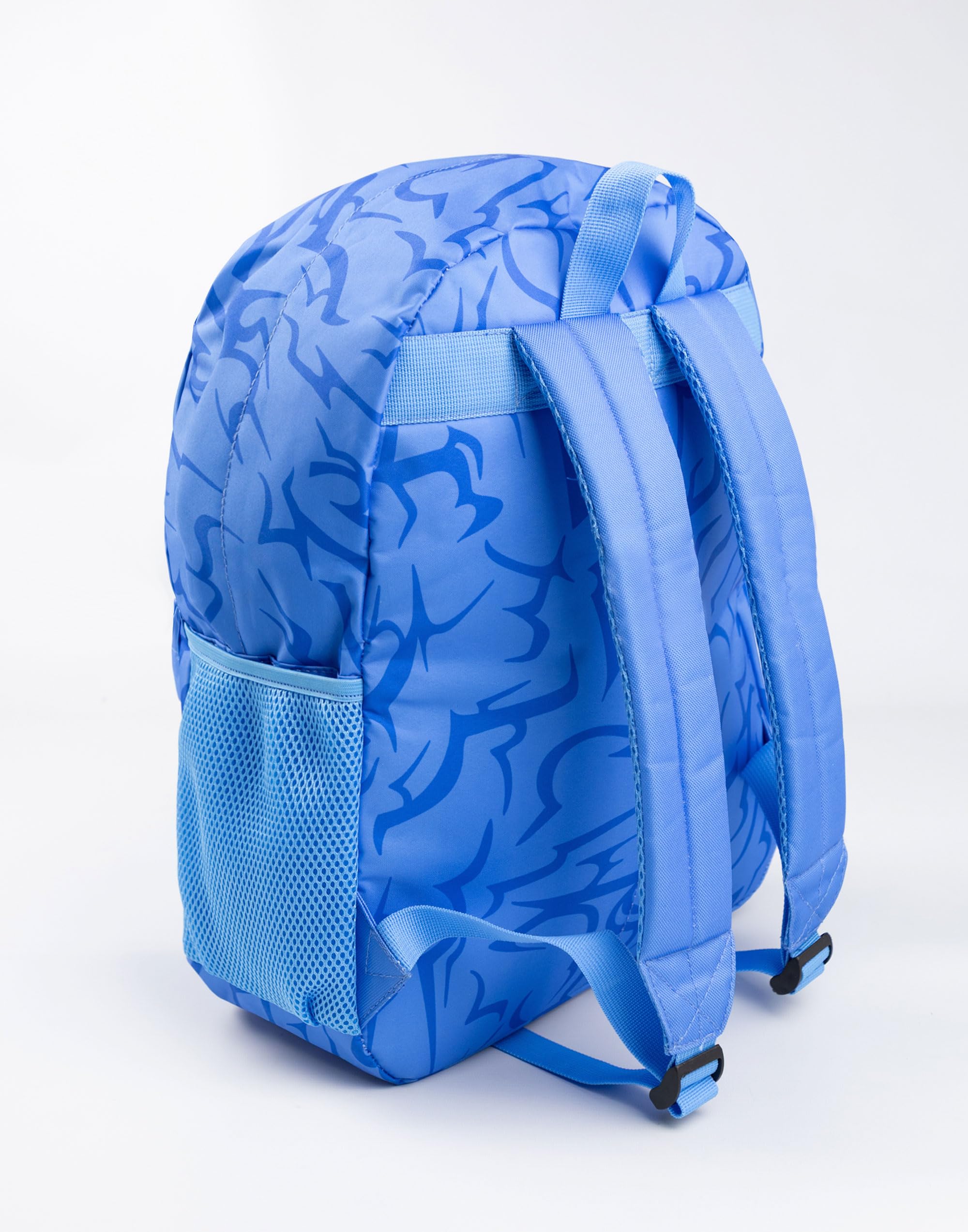 KPop Demon Hunters Mochila azul Derpy Tiger de K-Pop | Mochila escolar infantil con bolsillo frontal con cremallera | Correas acolchadas para los hombros y correa para el pecho | Merchandising