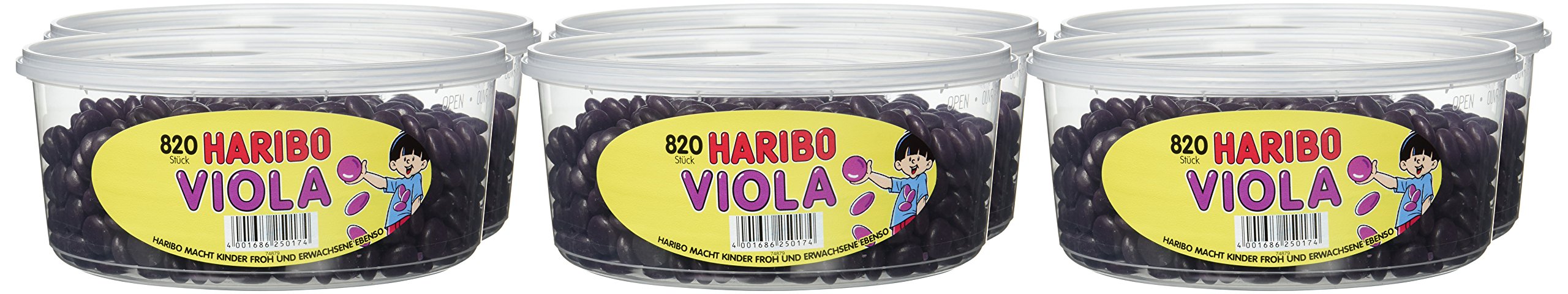 Haribo Viola 2 x 820 Stück in Runddose je 1148g