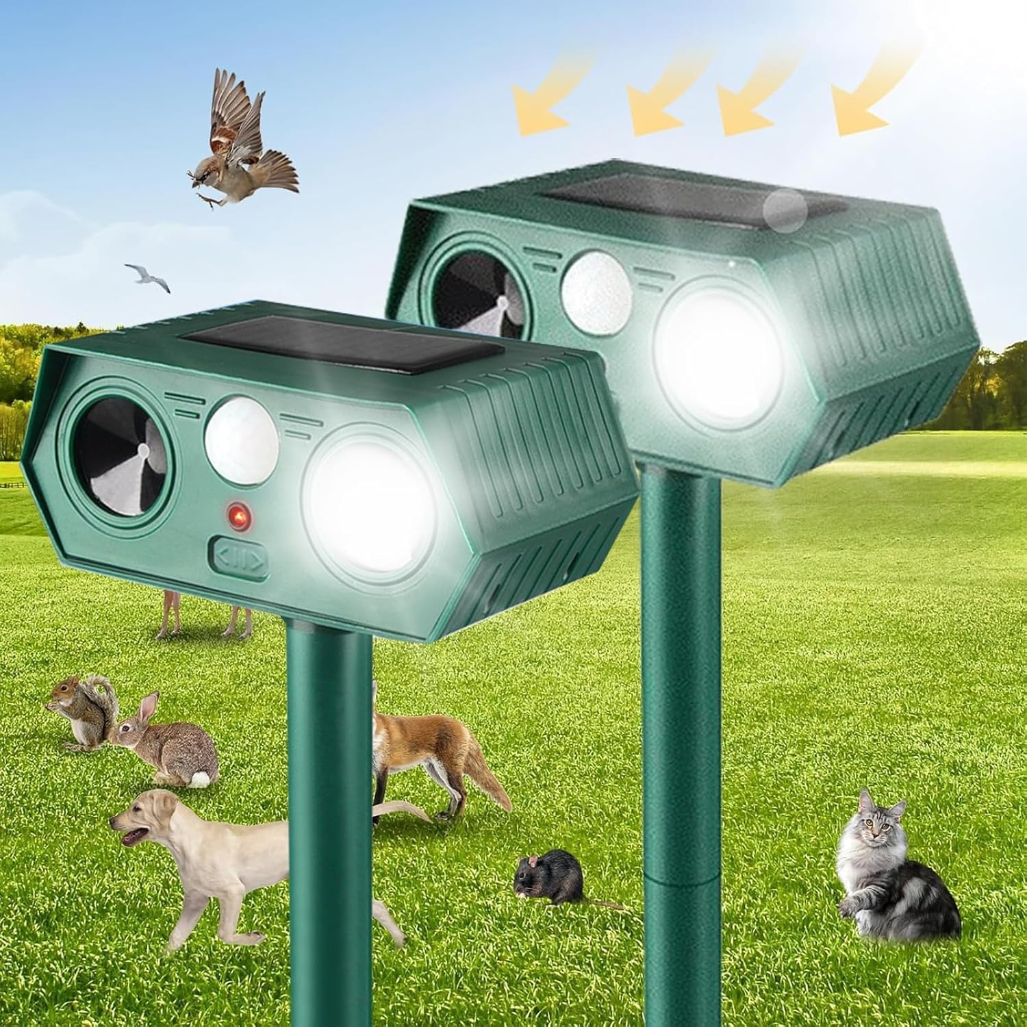 Amsqto Solar Ultrasonic Repeller