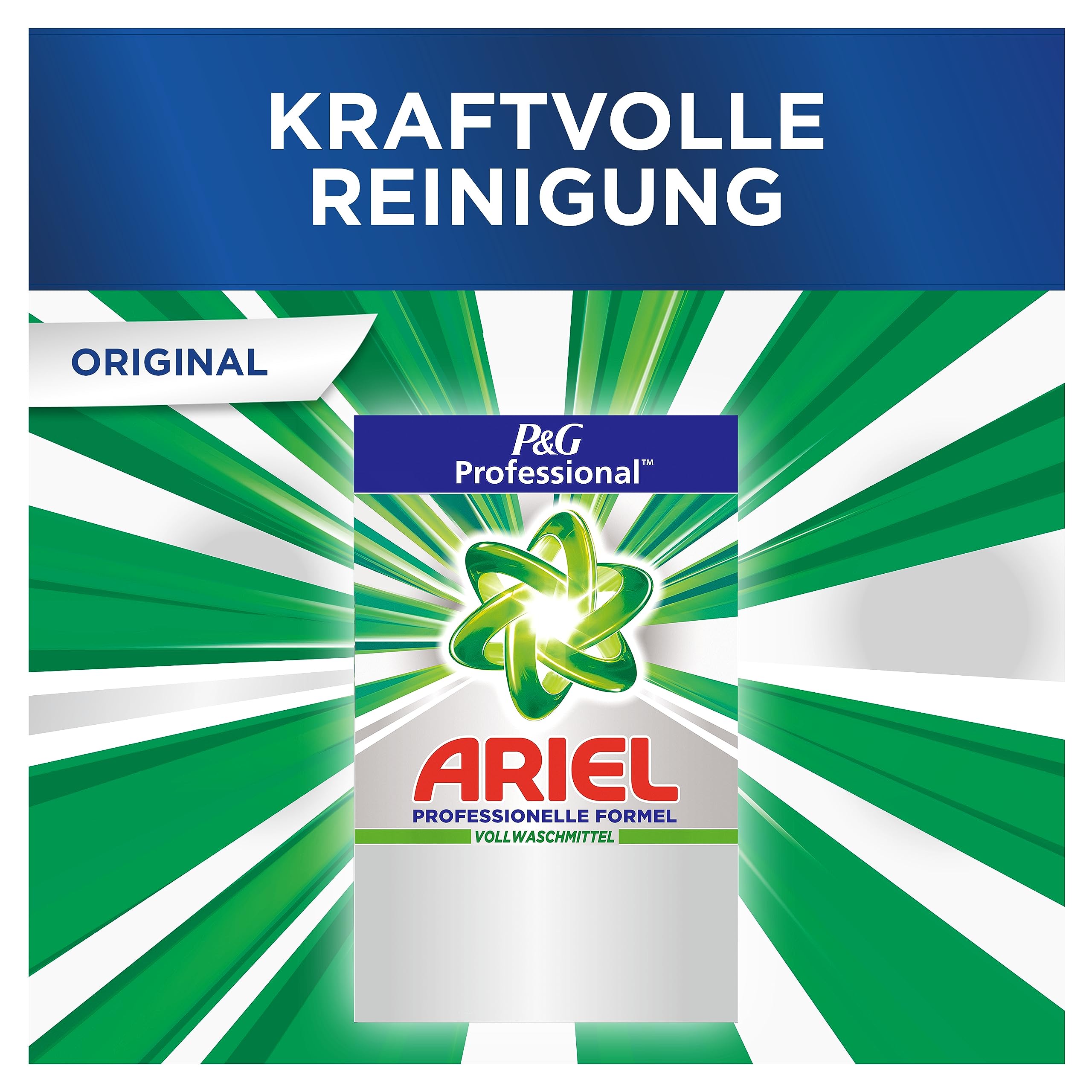 Ariel Professional Regulär Waschpulver, 120 Waschladungen, 7,8 kg, Ausgezeichnete Fleckentfernung schon ab der ersten Wäsche, professionelle Formel für den professionellen Einsatz