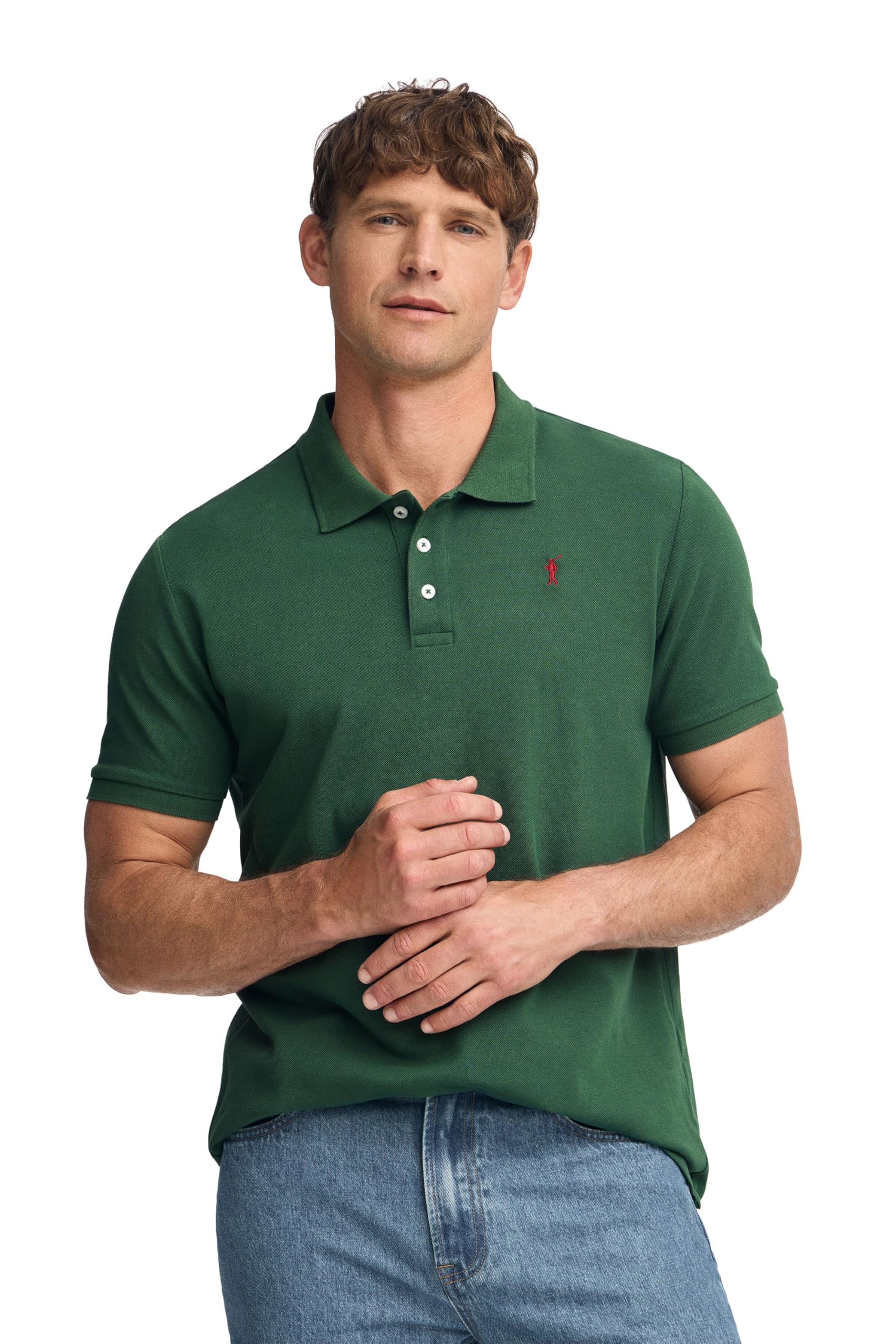 Polo Club Polo Kurzarm Herren-Poloshirt aus 100% Baumwolle mit gesticktem Logo