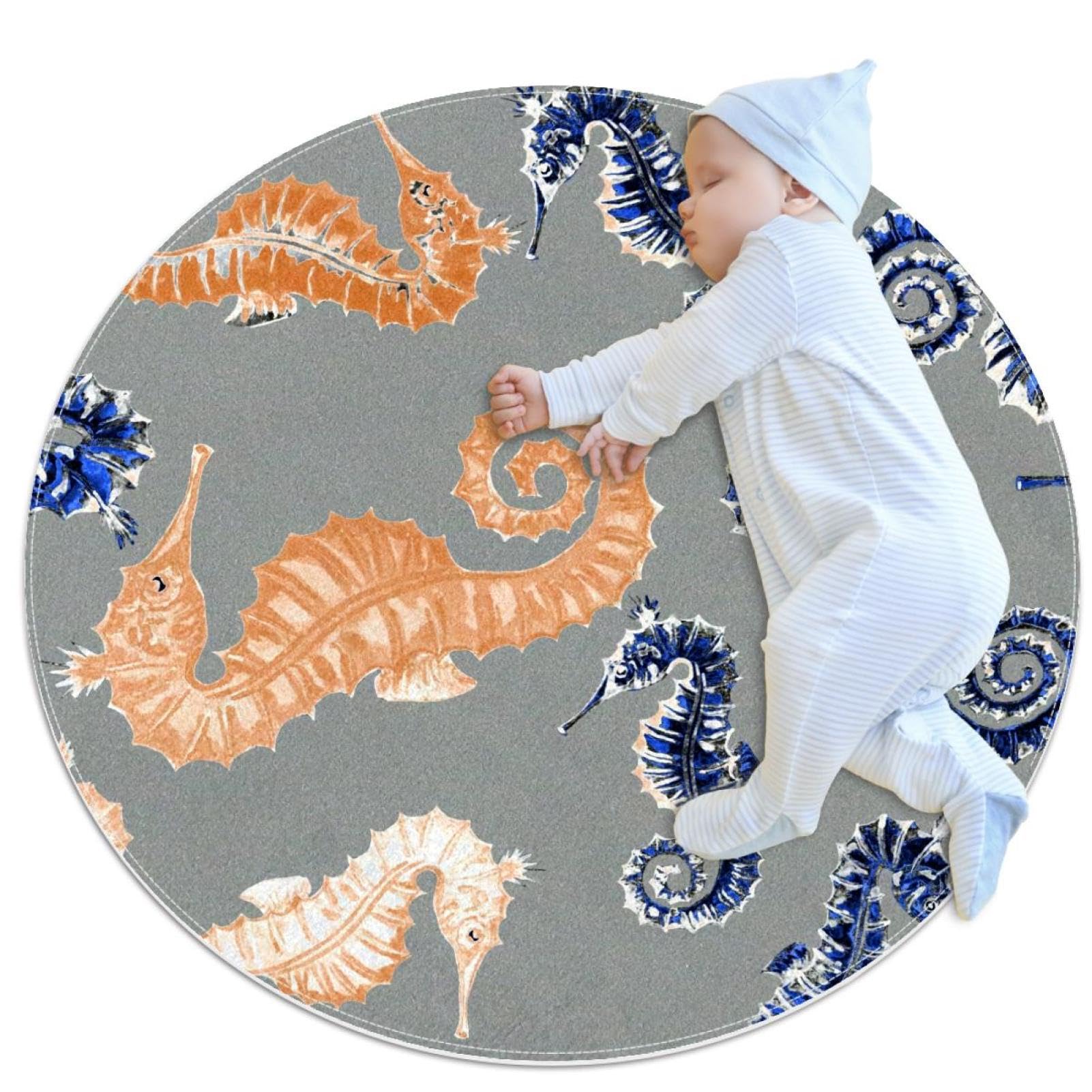 Tapis de sol anti-glisse hippocampe de 1m pour sécuriser la salle de bain et la chambre d'enfant