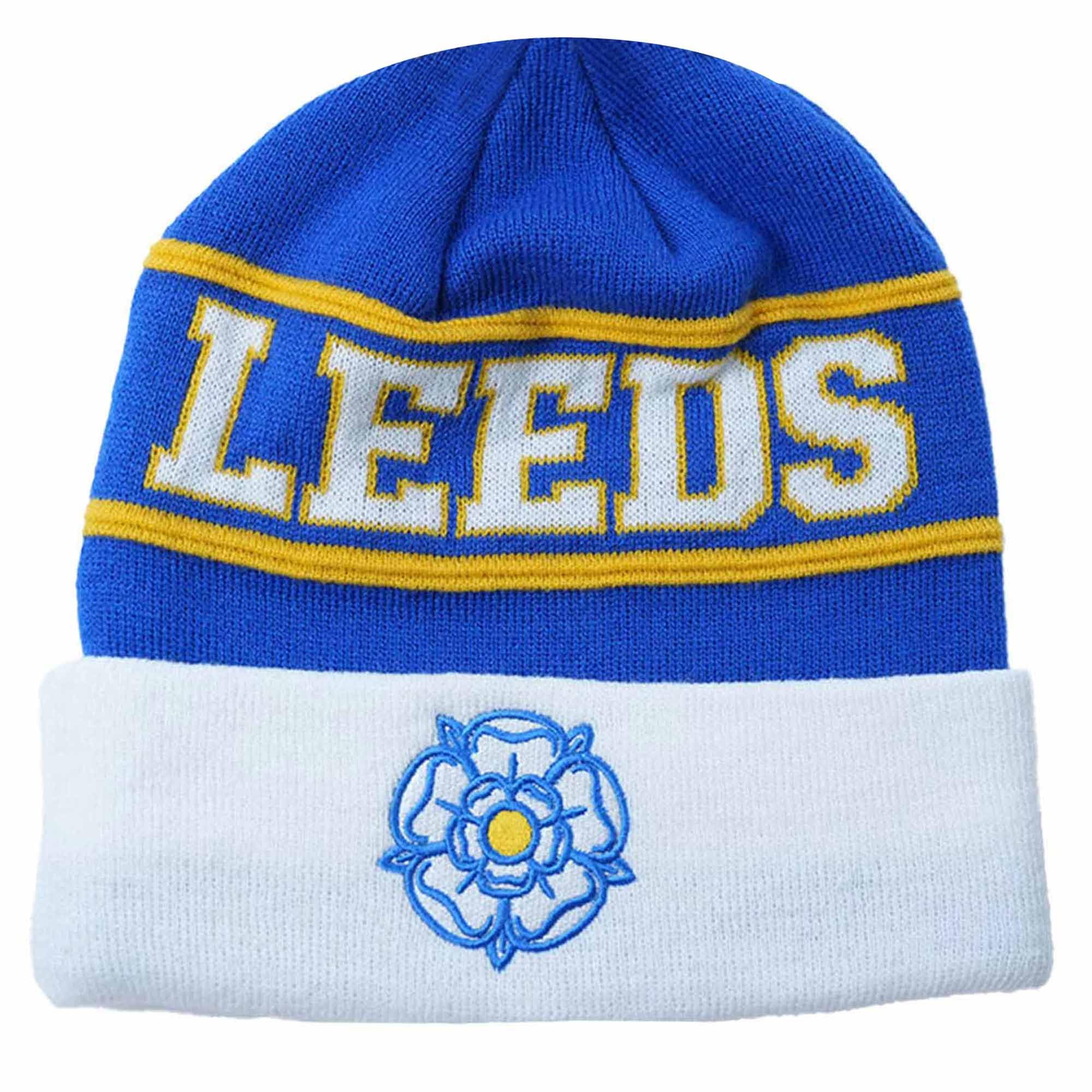 Gifts 4 All Men's Multicolor Unisex Leeds Utd Football Winter Bronx Hat, Leeds Utd Woolly Hat, Leeds Football Woolly Ski Hat, Leedsutd Fans Match Day Cap