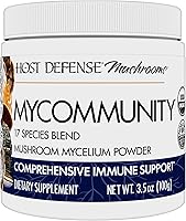 Vista 1 de Host Defense MyCommunity Powder - Suplemento de hongos de mezcla de 17 especies para apoyo inmunológico - Extracto con melena de león, reishi